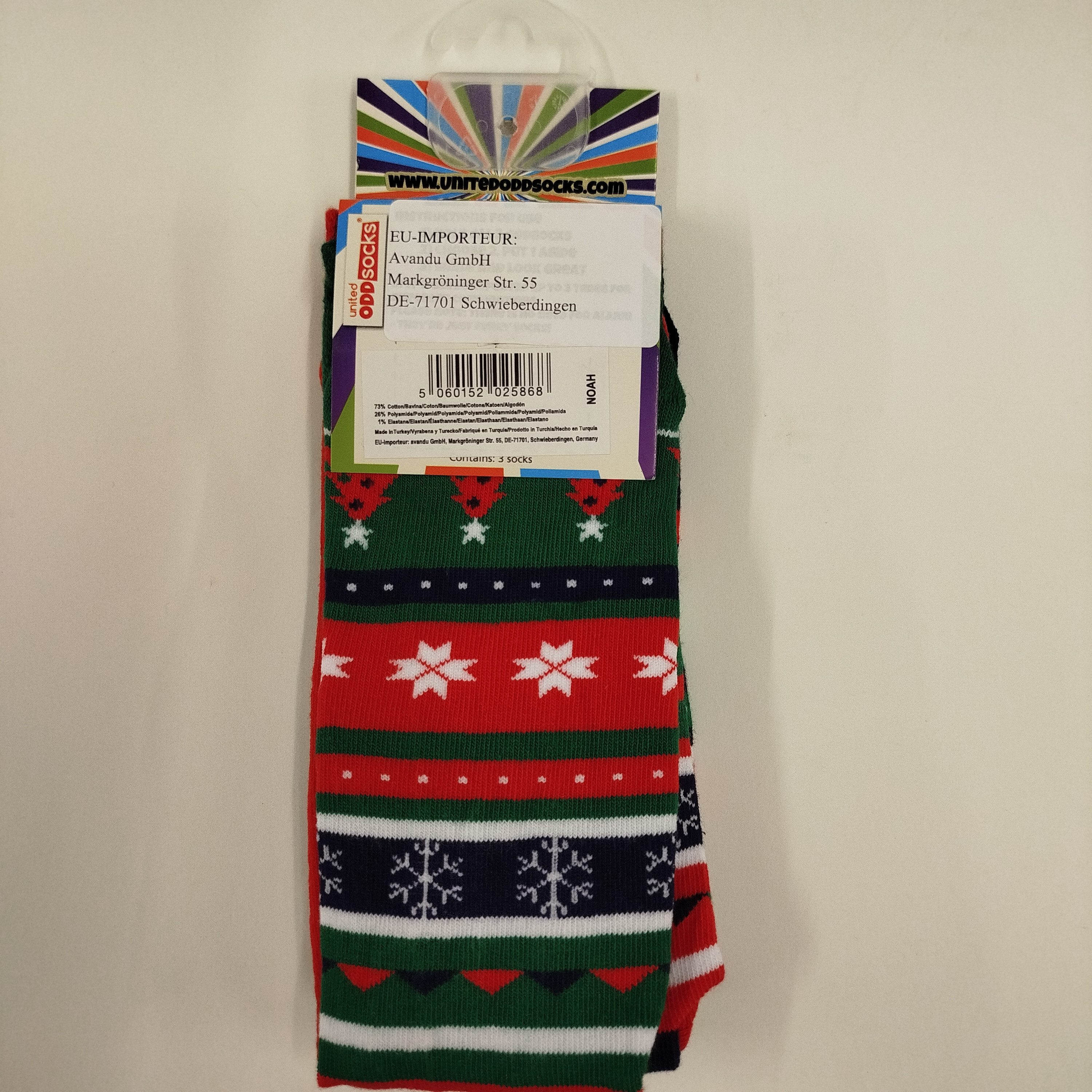 United Oddsocks Freizeitsocken Noah Weihnachten Oddsocks Socken in 39-46 im günstig online kaufen
