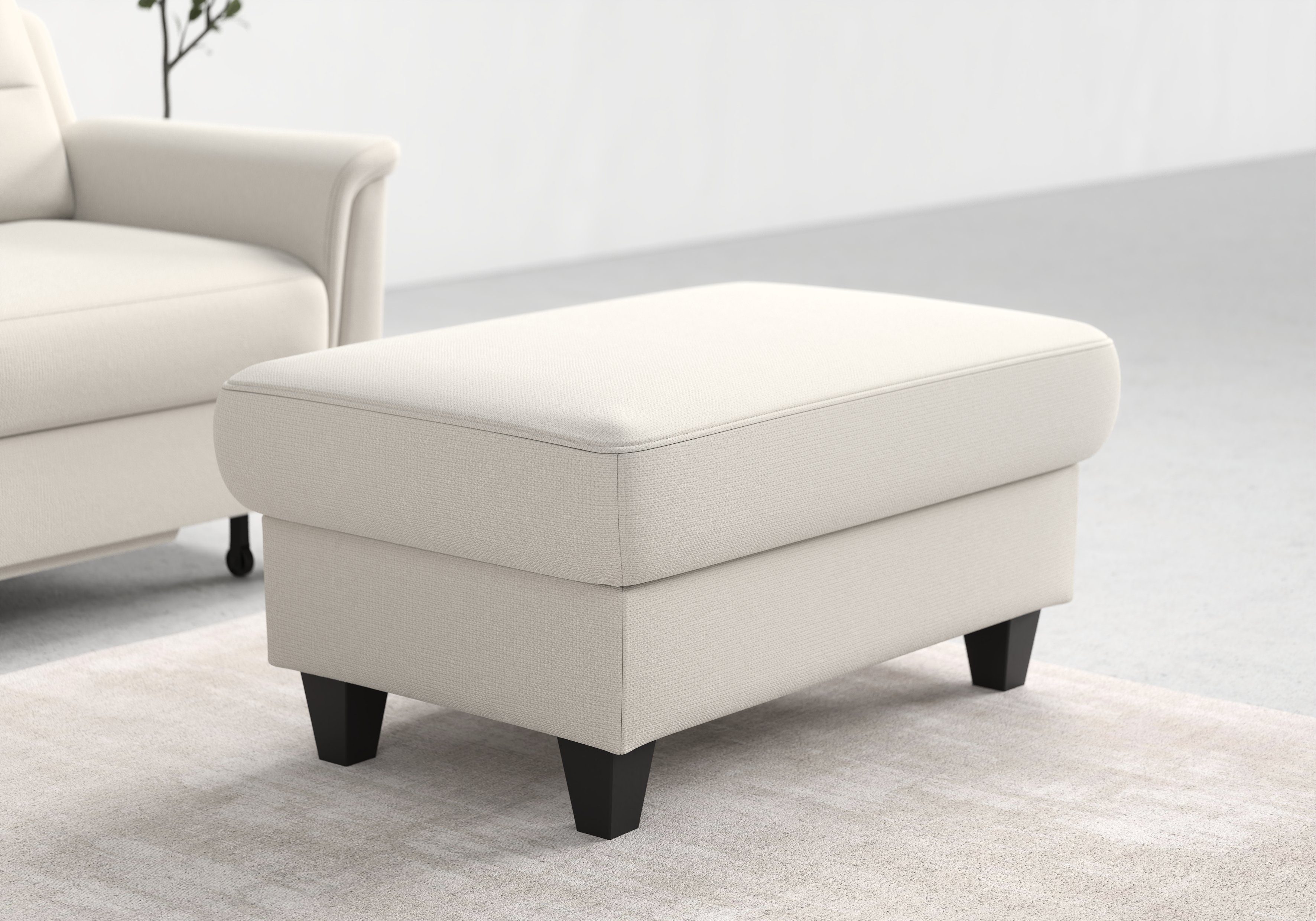 sit&more Stauraumhocker Farö, mit Stauraum und Federkern und wengefarbenen Füßen