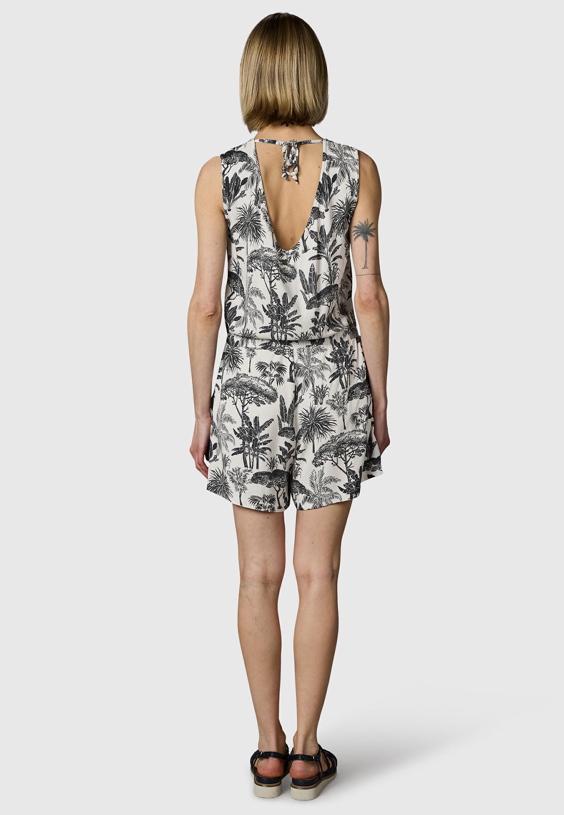 Ragwear Jumpsuit Zella schicker, kurzer Damen Overall mit floralem Print