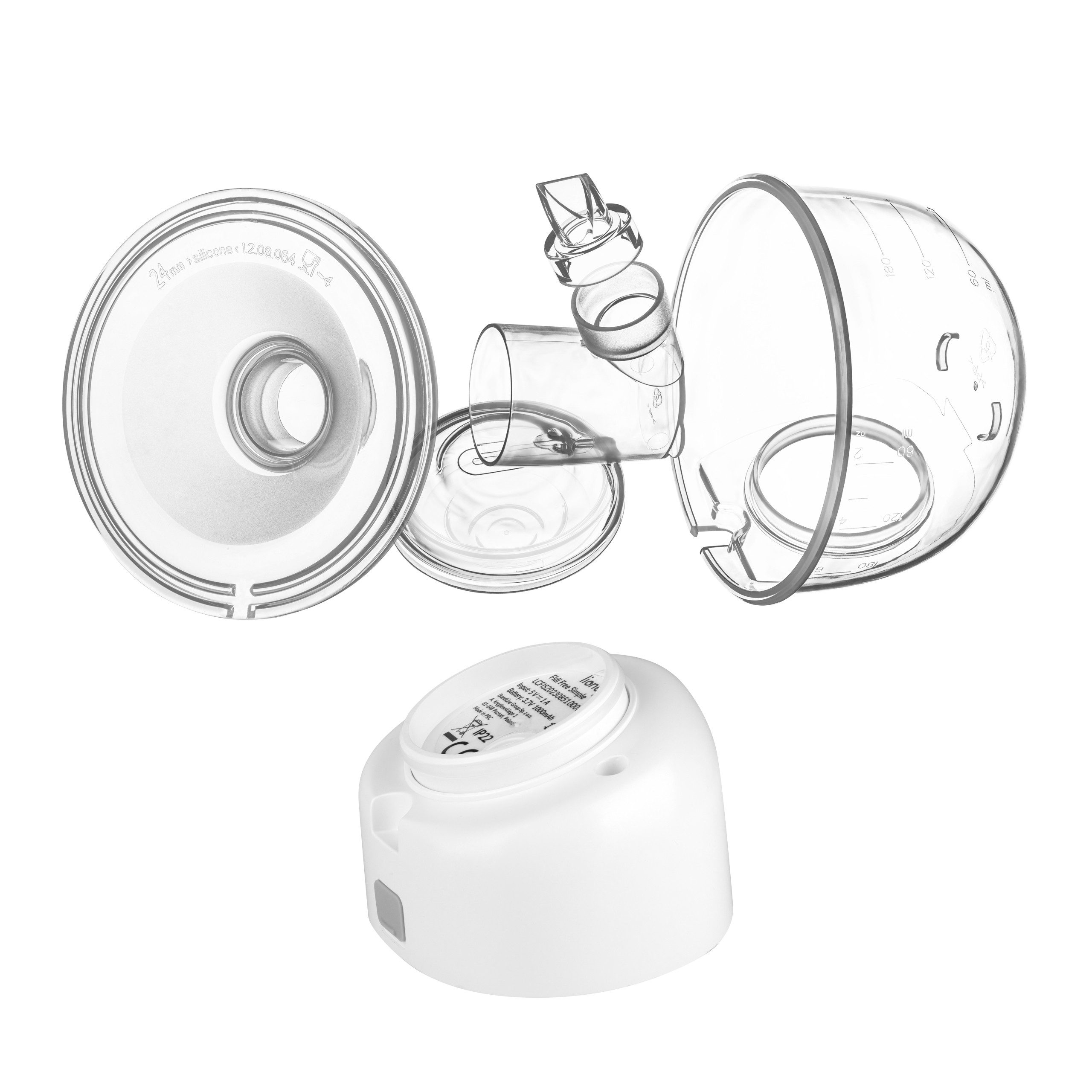lionelo Elektrische Milchpumpe FIDI FREE SIMPLE, Set, Set, Hands-Free/180 Minuten Betrieb/1000mAh/USB-C