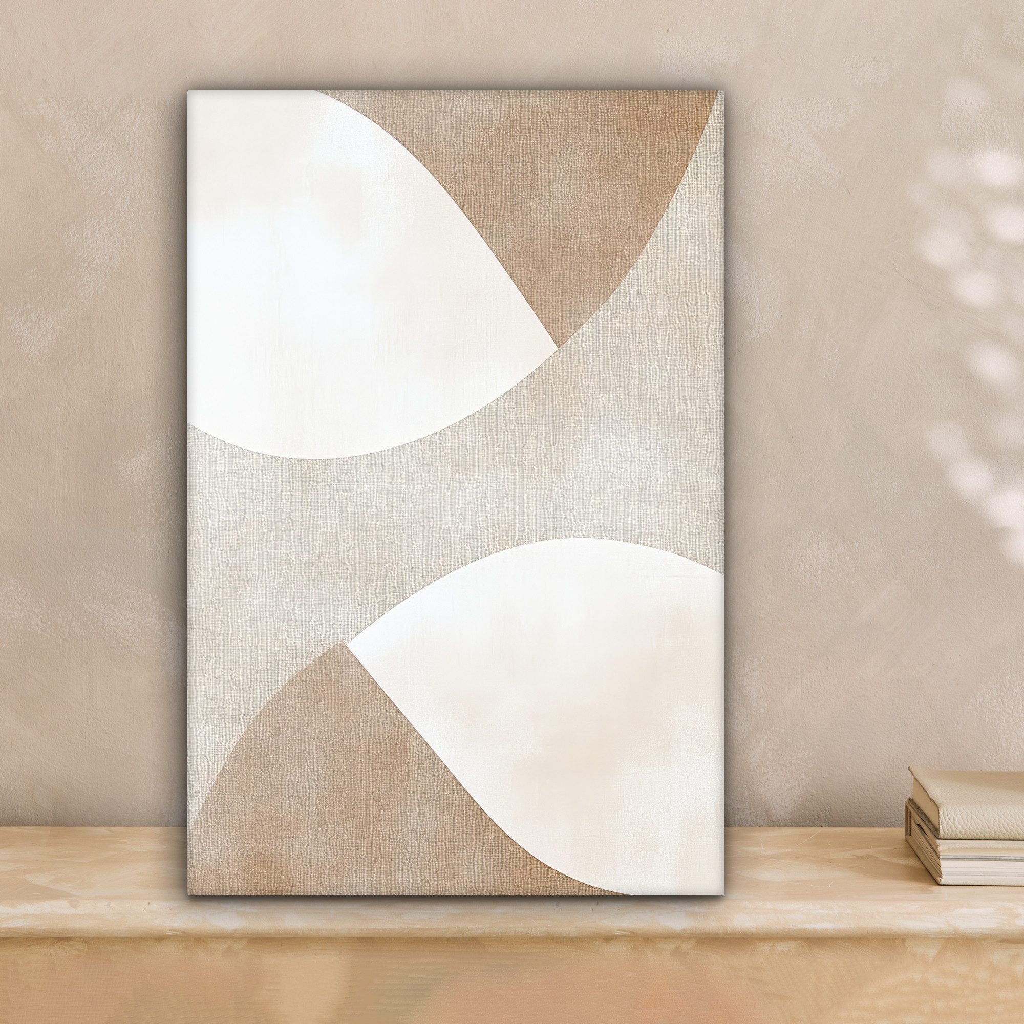 OneMillionCanvasses® Leinwandbild Braun - Japandi - Abstrakt, Fotodruck (1 günstig online kaufen