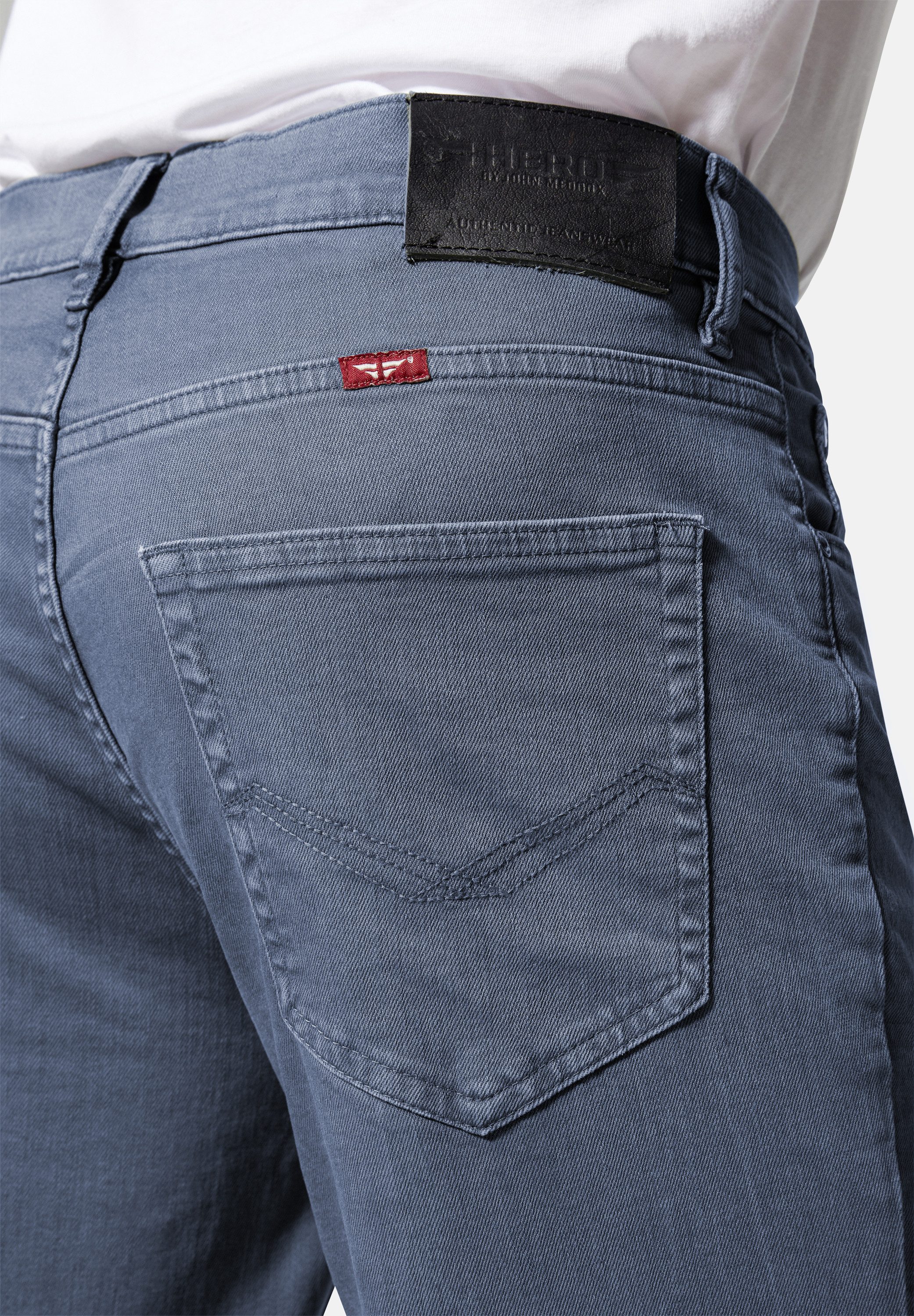HERO by John Medoox 5-Pocket-Jeans Denver Denim Season Regular Straight Stretch Jeans Straight Fit Casual Clean Wash Denim Jeans für Herren
