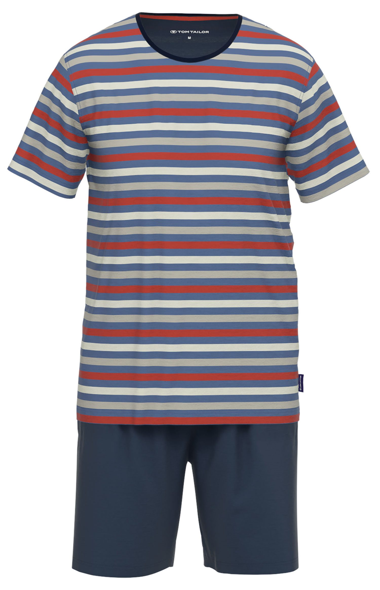 TOM TAILOR Shorty Herren Pyjama kurz (2 tlg) Baumwolle günstig online kaufen