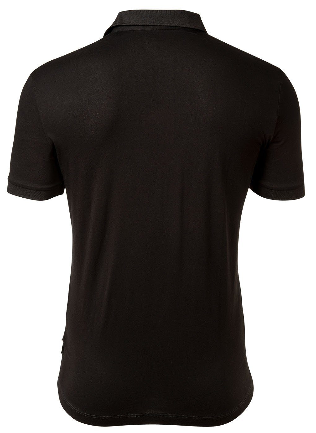Cotton Herren Slim fit, ARMANI Schwarz EXCHANGE Schriftzug, Poloshirt Poloshirt -