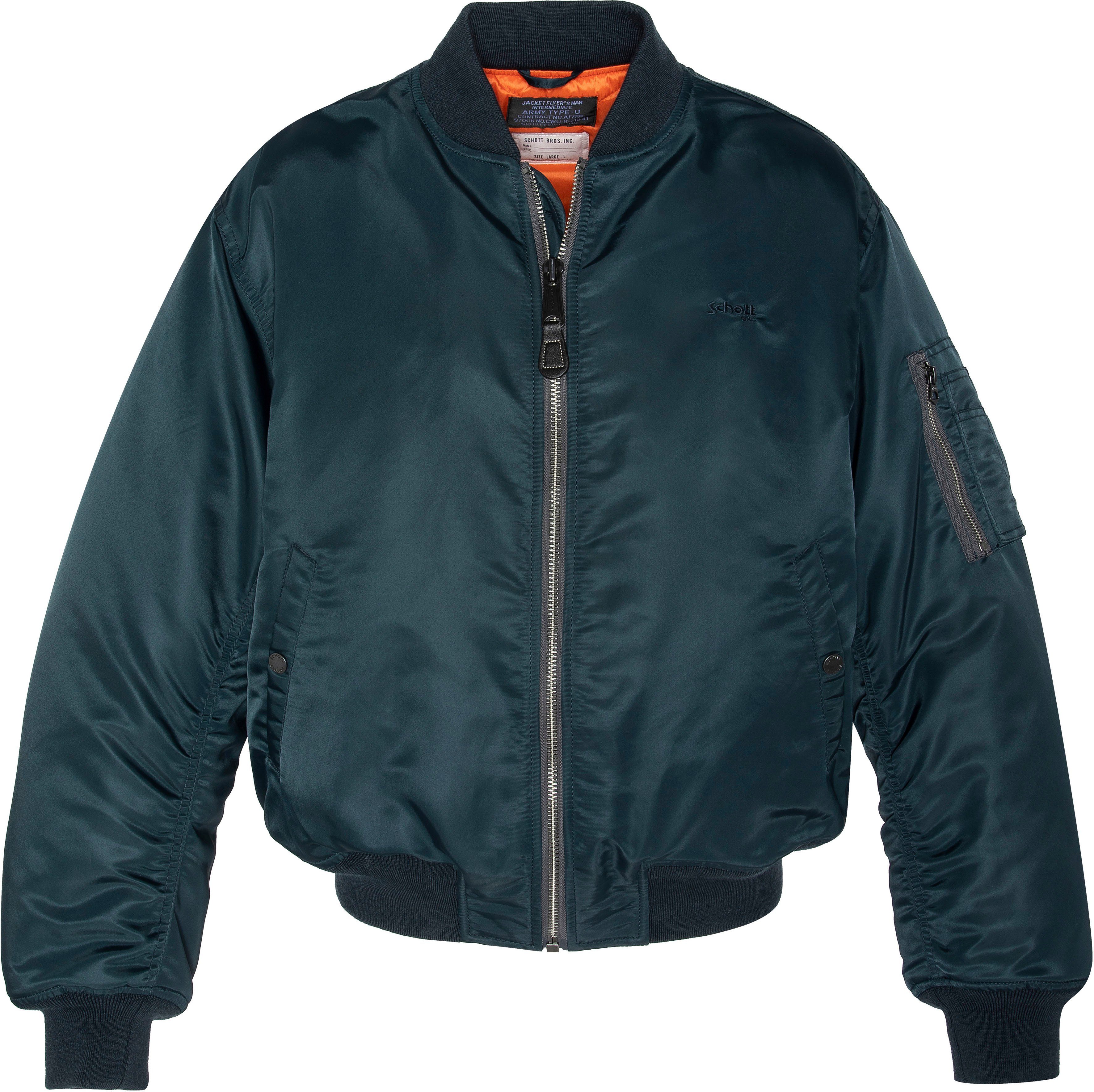 Schott NYC Bomberjacke mit zusätzlichen Armtaschen günstig online kaufen