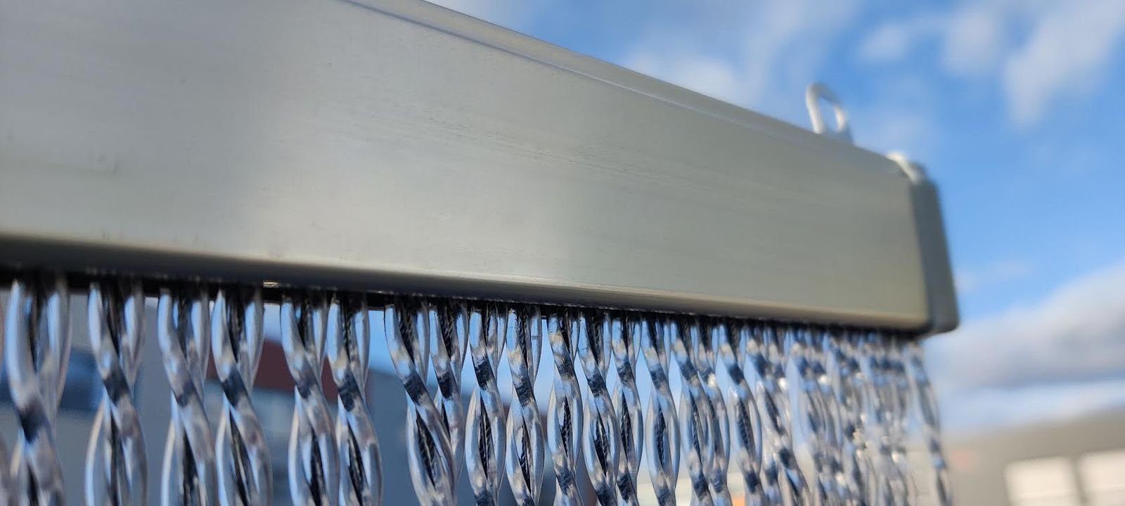 La Tenda Insektenschutz-Vorhang Türvorhang CASA ALBI 1 Streifenvorhang transparent schwarz, 90 x 210 cm, PVC - Länge individuell kürzbar