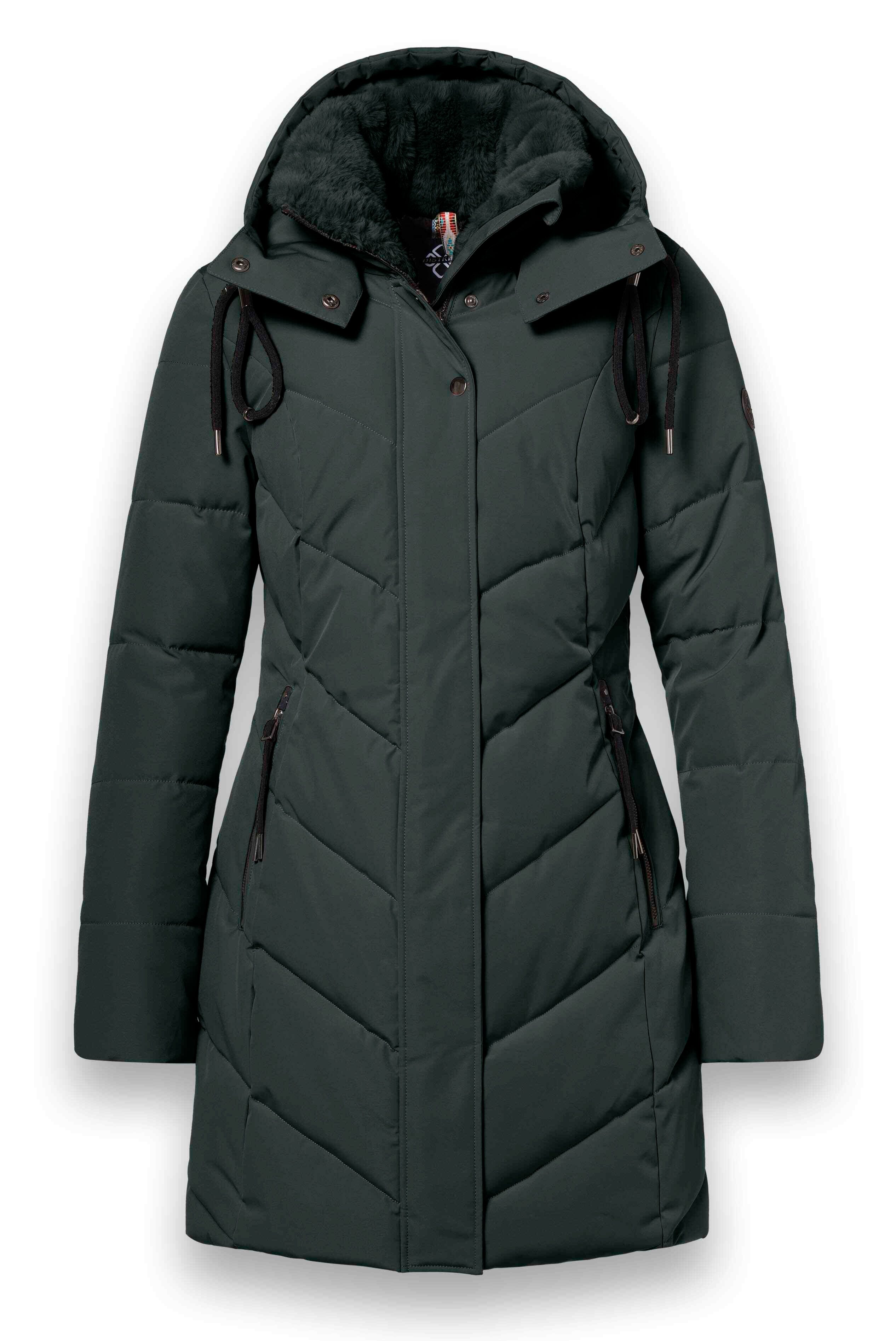 District Wintermantel Zodiac (mit Kapuze, warm, wasserabweisend) dunkelgrau günstig online kaufen