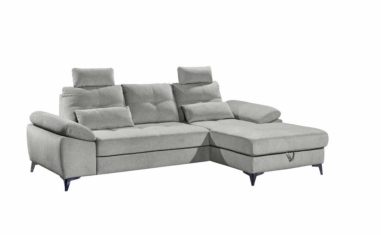 ED EXCITING DESIGN Ecksofa "Auckland L-Form mit Bettfunktion, Bettkasten", günstig online kaufen