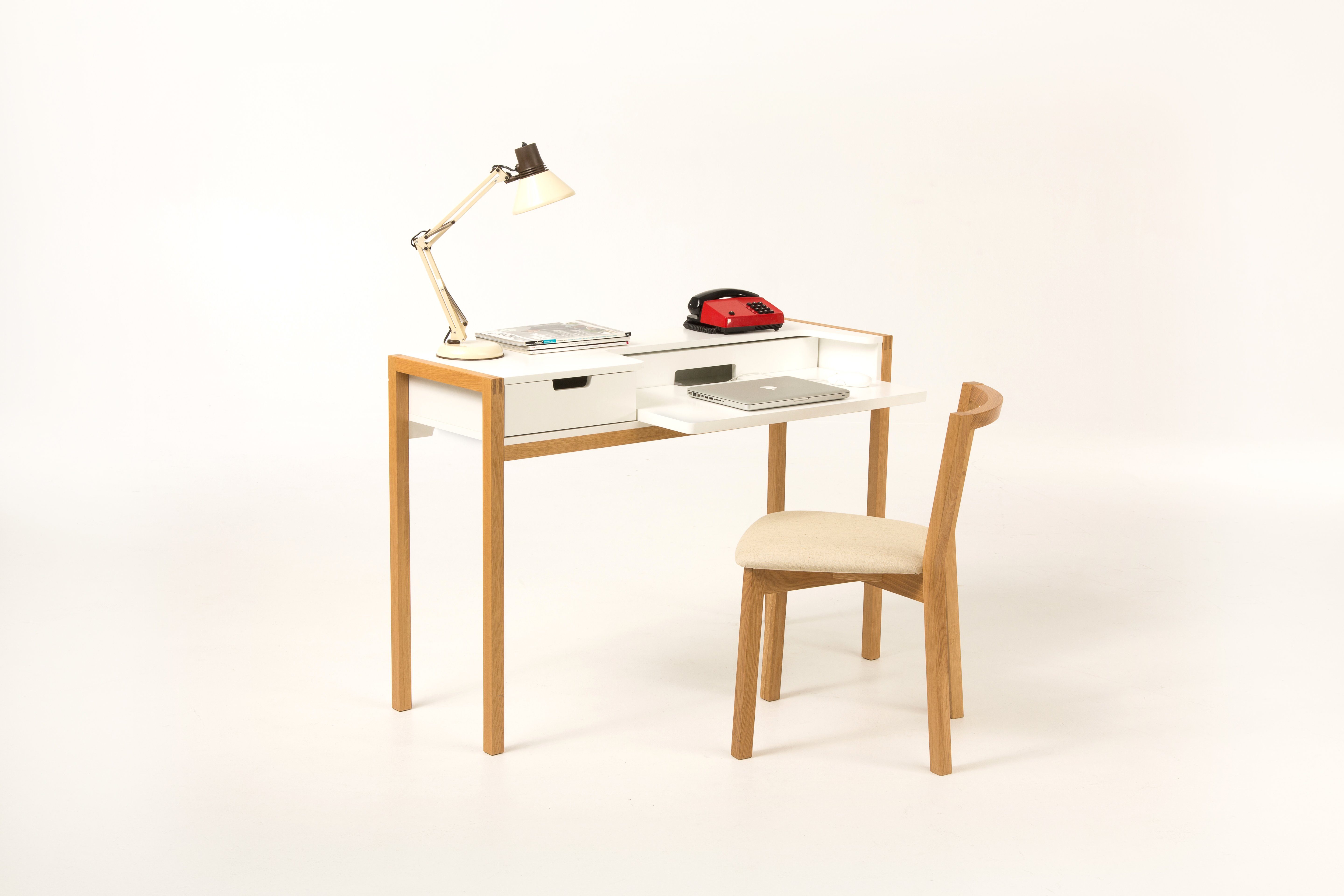 Woodman Schreibtisch Farringdon, skandinavisches Design, Home Office, praktisch ausziehbar, FSC®