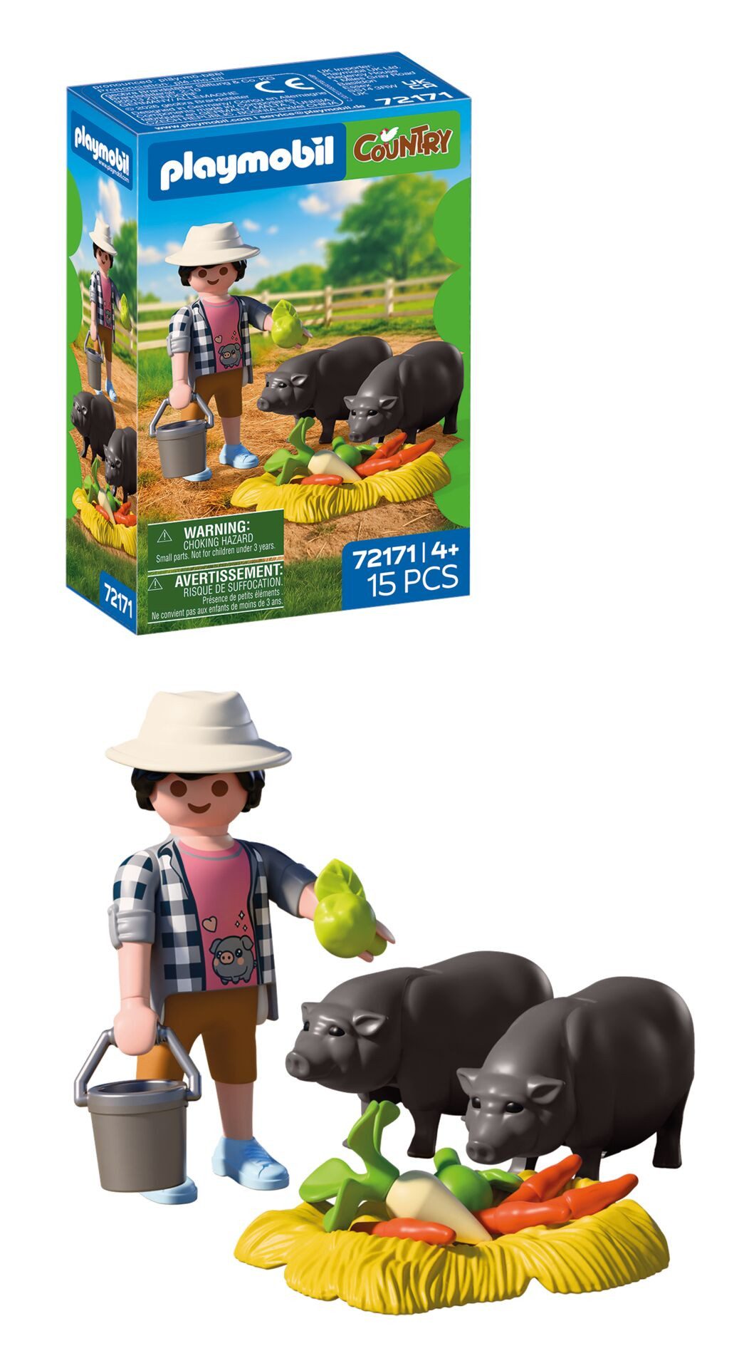 Playmobil® Landwirt mit Hängebauchschwein (72171), Country Konstruktions-Spielset