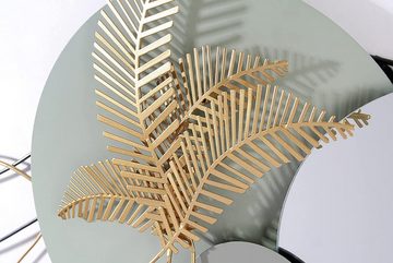 Wackadoo Living Wanddekoobjekt Moderne Wanddeko Golden Farn, aus Metall mit Spiegel Wohnzimmer Wanddeko