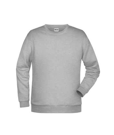 James & Nicholson Sweatshirt Klassisches Rundhals Sweatshirt für Herren JN794 Sweat-Qualität mit angerauter Innenseite, wärmend und tragefreundlich
