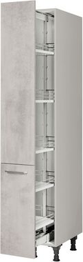 nobilia® Apothekerschrank "Riva", mit 5 Einhängekörben, Breite 30 cm, Höhe 216,6 cm, vormontiert, Ein- und Auszugsdämpfung SoftStoppPro