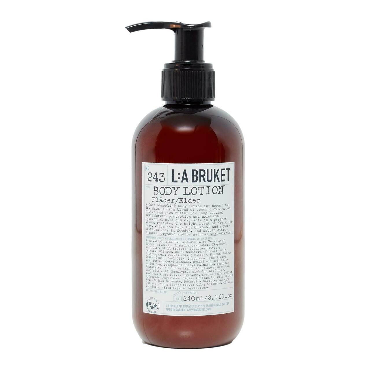 L:A BRUKET Bodylotion 243 Body Lotion Elder Cosmos Natural Certified