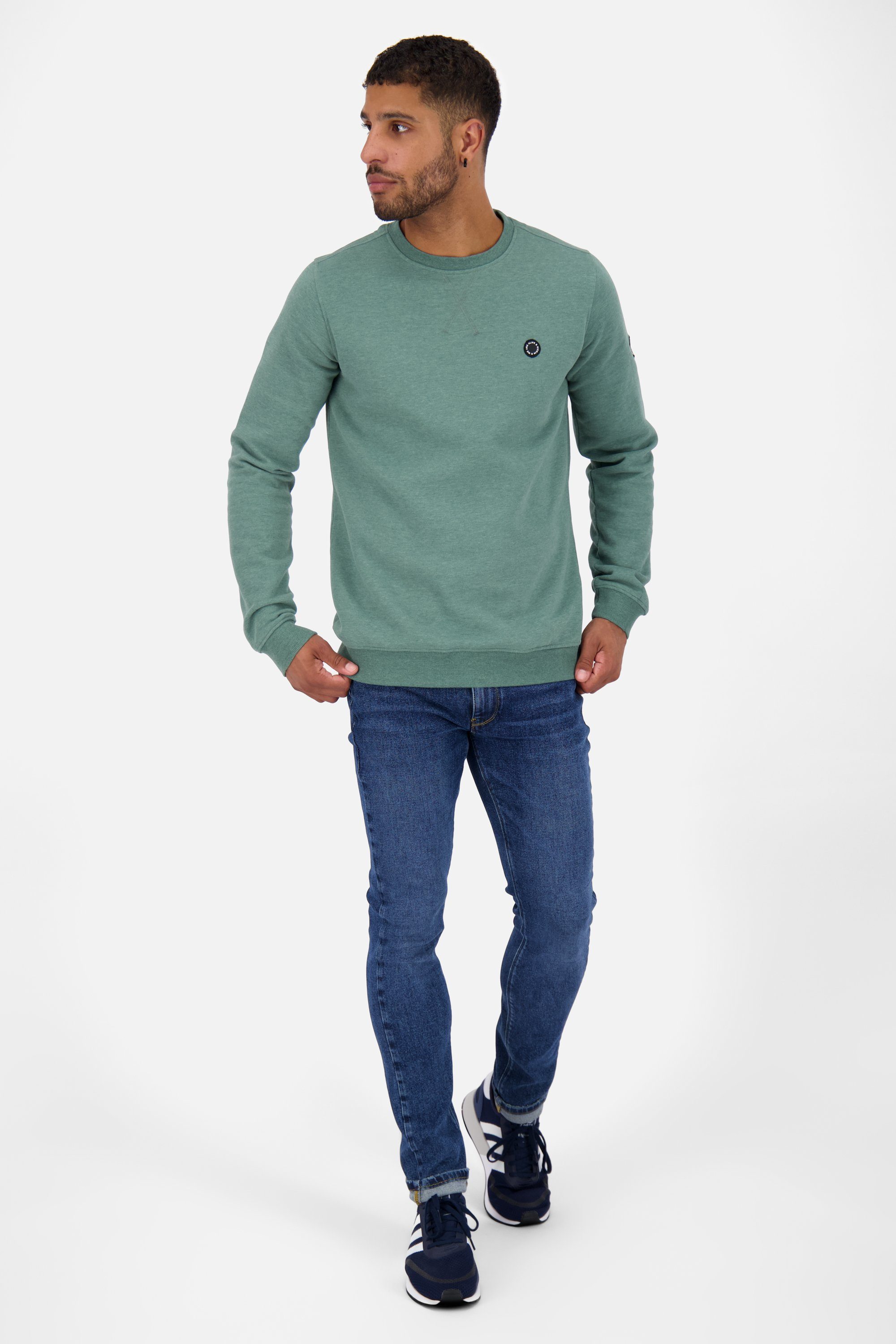 Alife & Kickin Sweatshirt Sweatshirt sage Herren VincentAK leaf Rundhalspullover, Pullover A melange