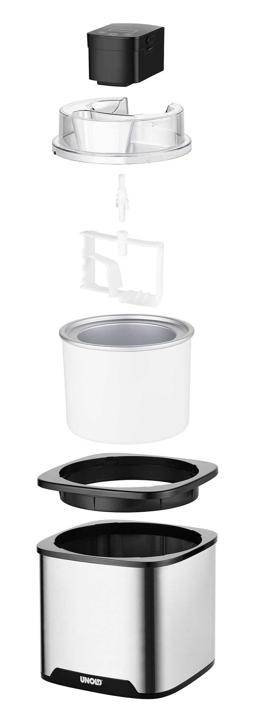 Unold Eismaschine Gelato 48855, 1,5 l, 12 W, Sahneeis in ca. 30 min 1,5L