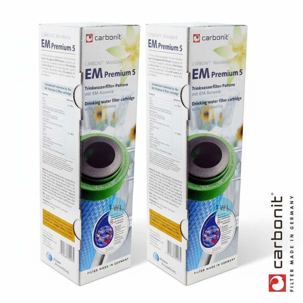 carbonit Filtereinsatz, EM Premium 2er Set Wasserfilter mit Belebung 0,45 Micron - SPARPREIS!