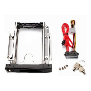 Salcar Festplatten-Wechselrahmen 5,25" Wechselrahmen für 3,5" Wechselrahmen SATA HDD Fesplattenrahmen, SATA I/II/III HDD Fesplattenrahmen im 5,25" Laufwerksschacht