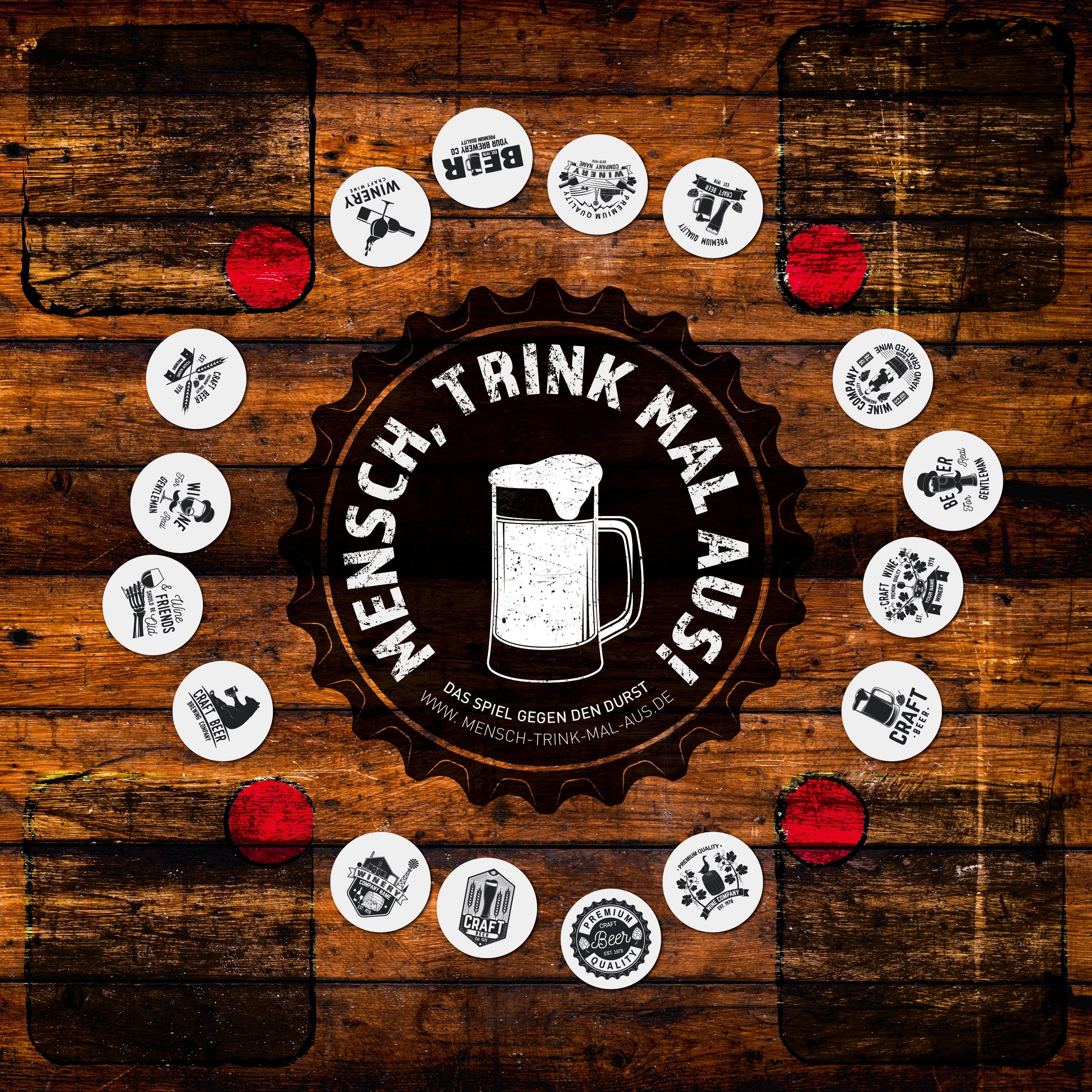 Timfanie Spielesammlung Mensch, Trink mal aus! (Design: Old Beer Bar)