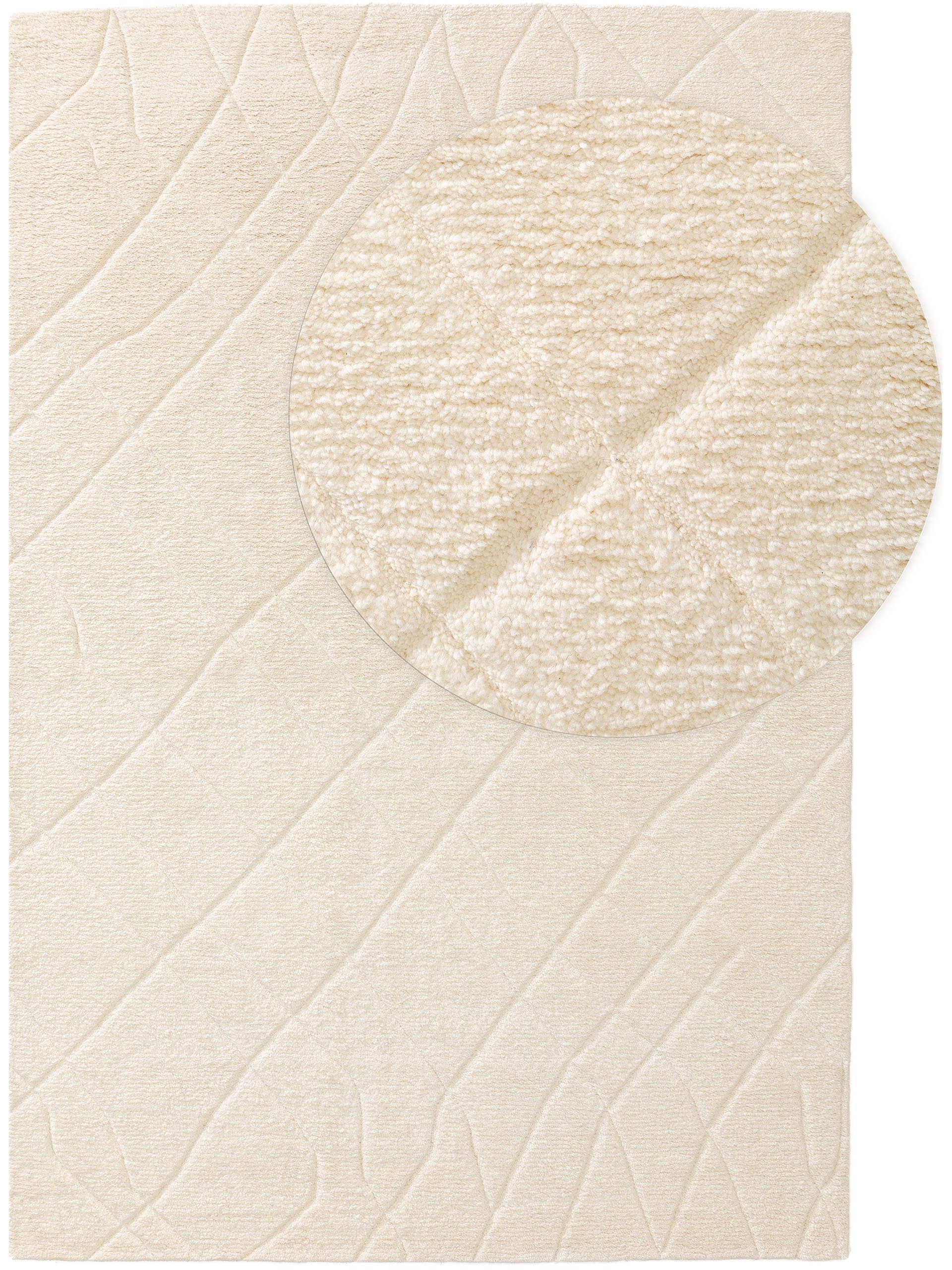 benuta Wollteppich Maroc, rechteckig, Höhe: 21 mm, Kunstfaser, Berber, Ethno-Style, Wohnzimmer