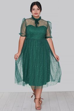 Modabout Abendkleid Damen Midikleid Sommerkleid für große Größen - NELB0588D5163ZMT (1-tlg)
