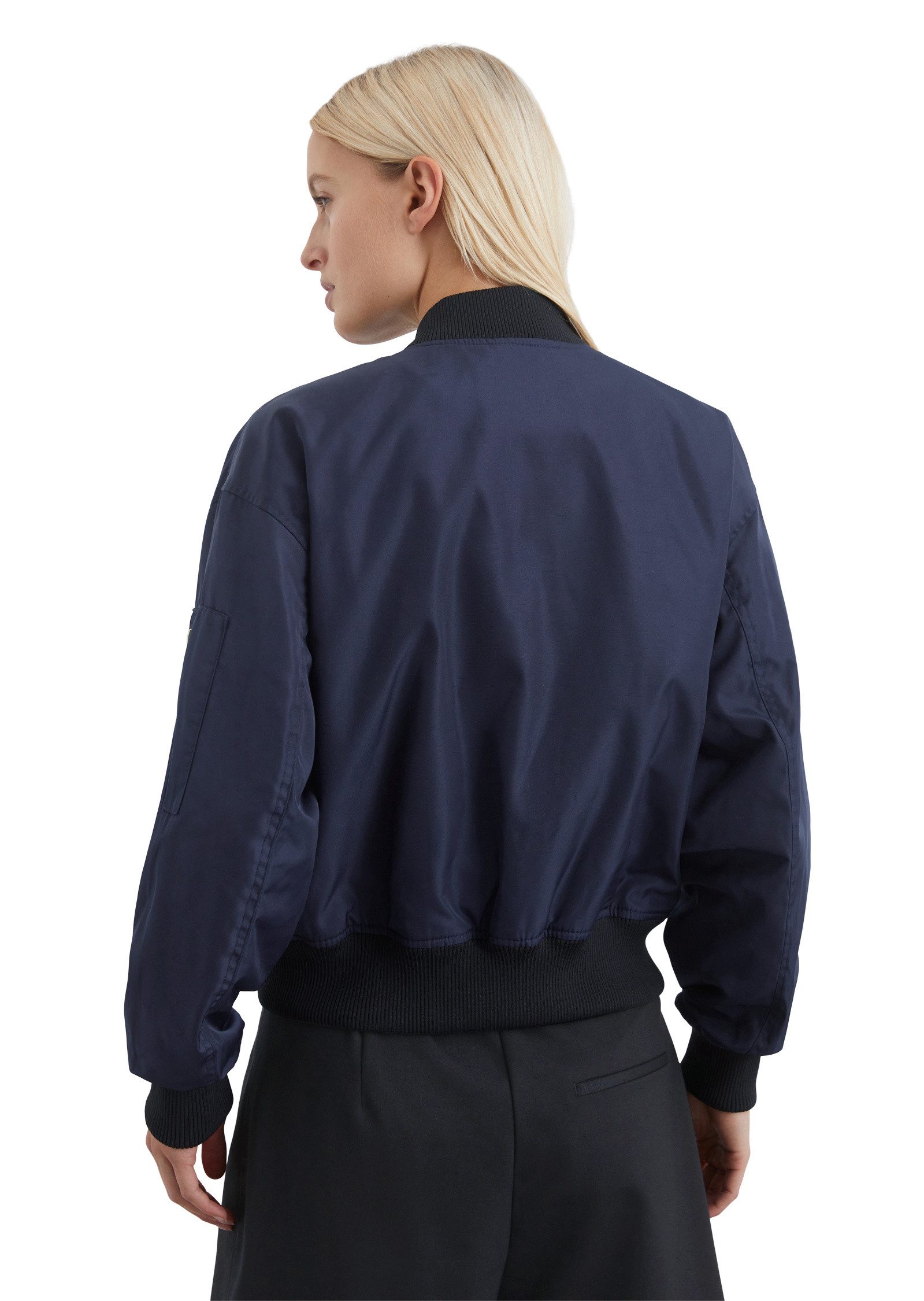 Marc O'Polo Outdoorjacke aus recyceltem Mini-Canvas