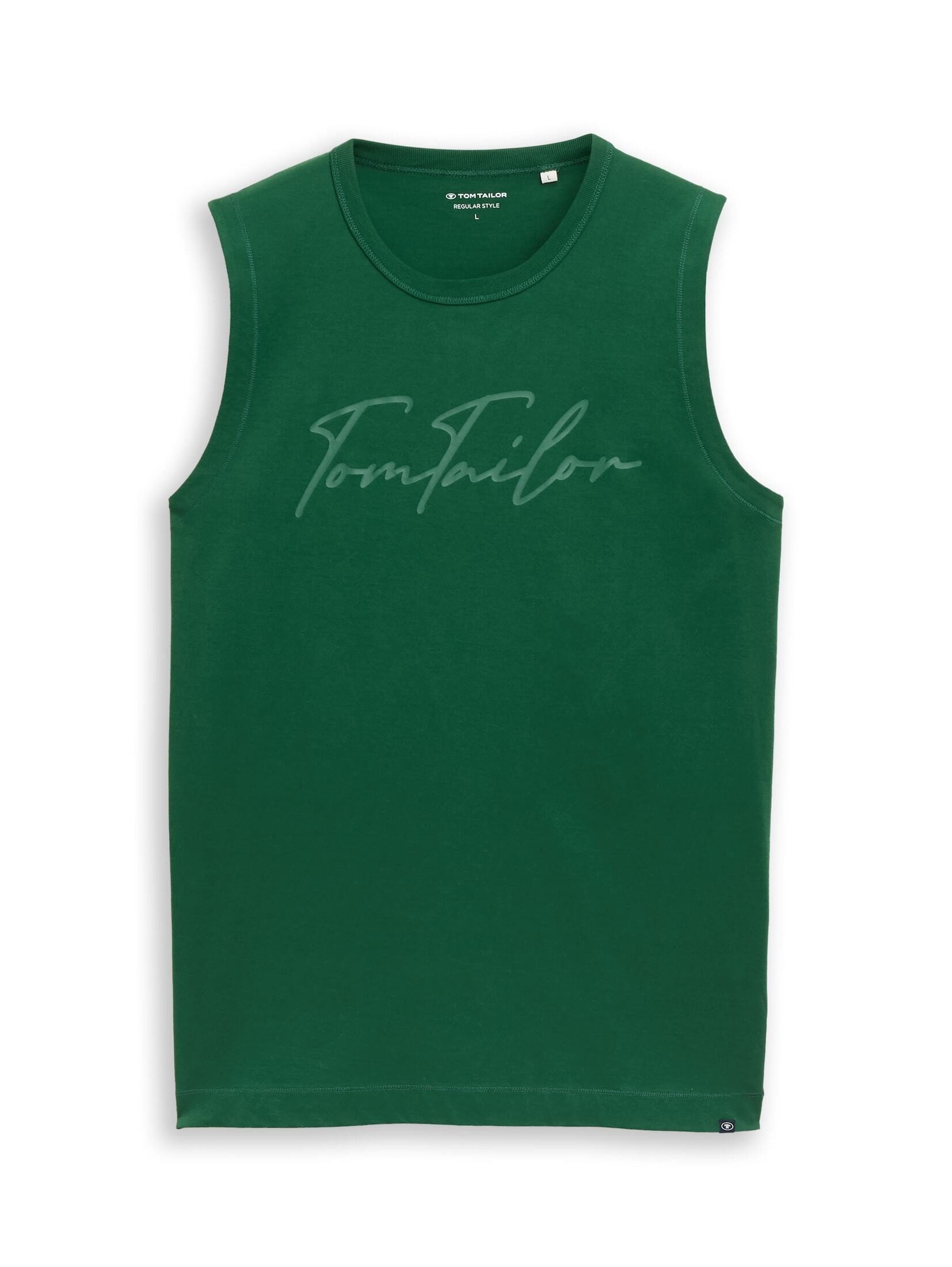 TOM TAILOR Tanktop T-Shirt Tanktop mit Logo-Print