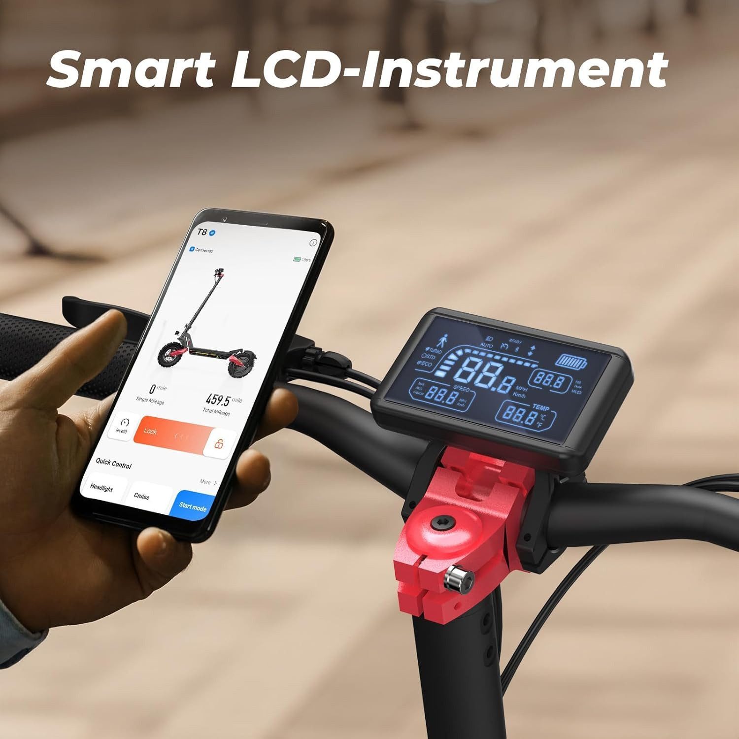 iscooter E-Scooter Elektro-Roller für den Geländeeinsatz 80-100km Reichweite, 500,00 W, 20,00 km/h, (1 tlg), 15Ah,doppelte Stoßdämpfung, klappbar, bis 150 kg belastbar