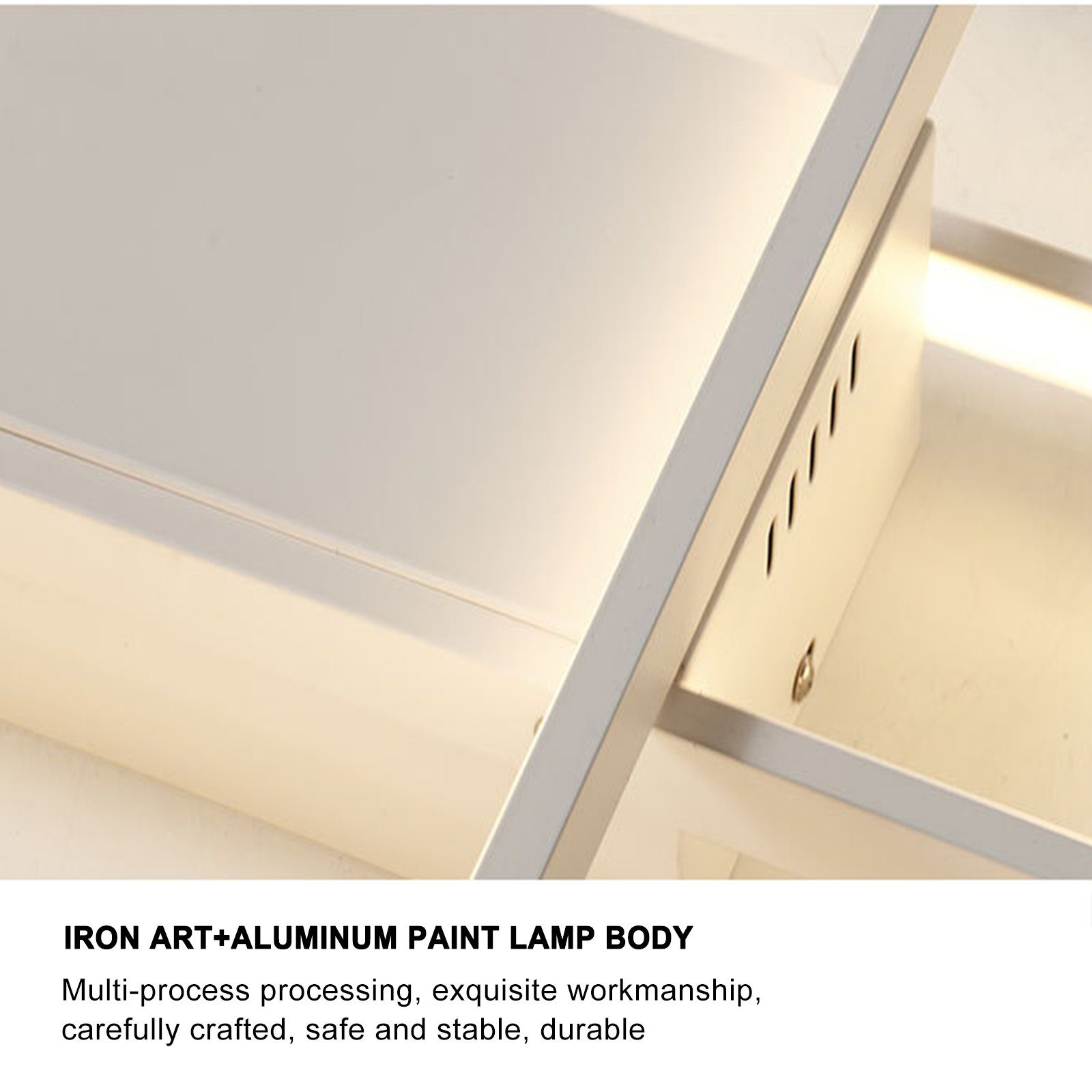 Deckenleuchte, mit LED fest dimmbar integriert, 58W Wohnzimmer, stufenlos Modern Daskoo LED Fernbedienung LED Warmweiß/Neutralweiß/Kaltweiß, Deckenlampe Dimmbar Deckenleuchten