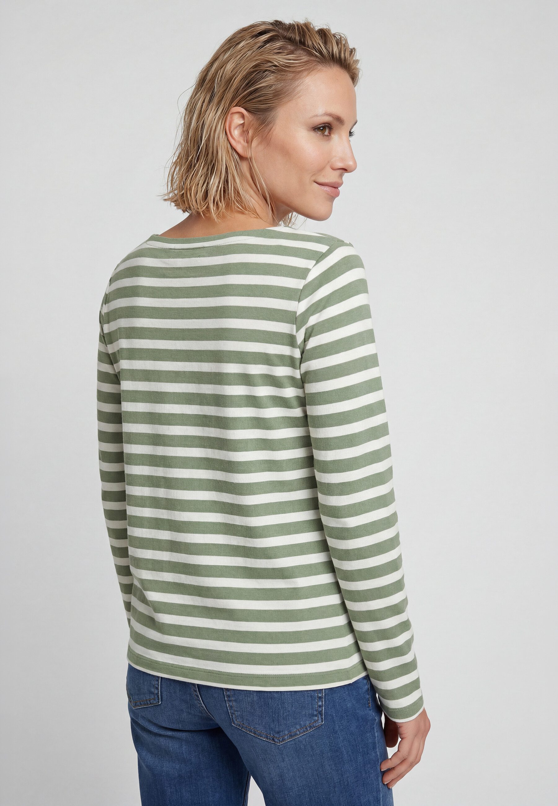 Olsen T-Shirt Shirt mit Rundhalsausschnitt und langen Ärmeln