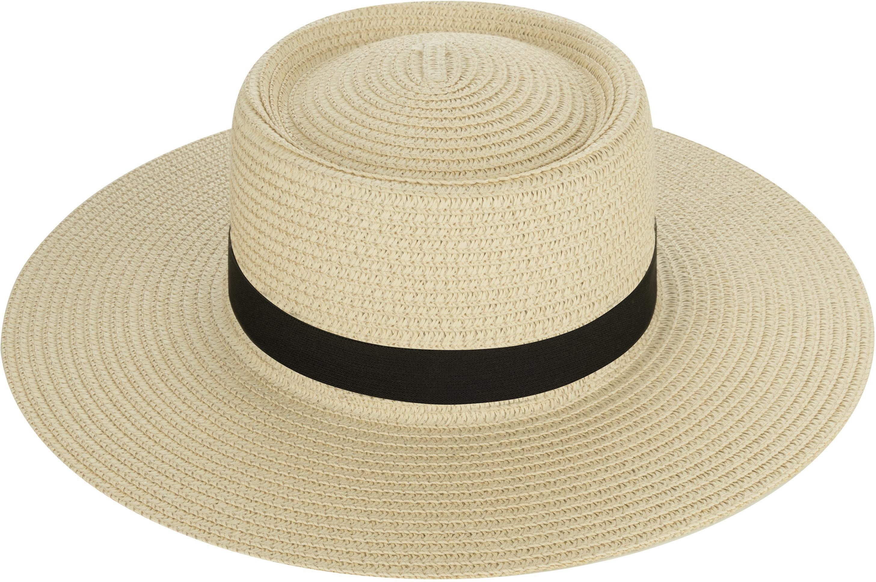 Janice Strohhut Strandhut mit Band Cancun Sommerhut mit Band