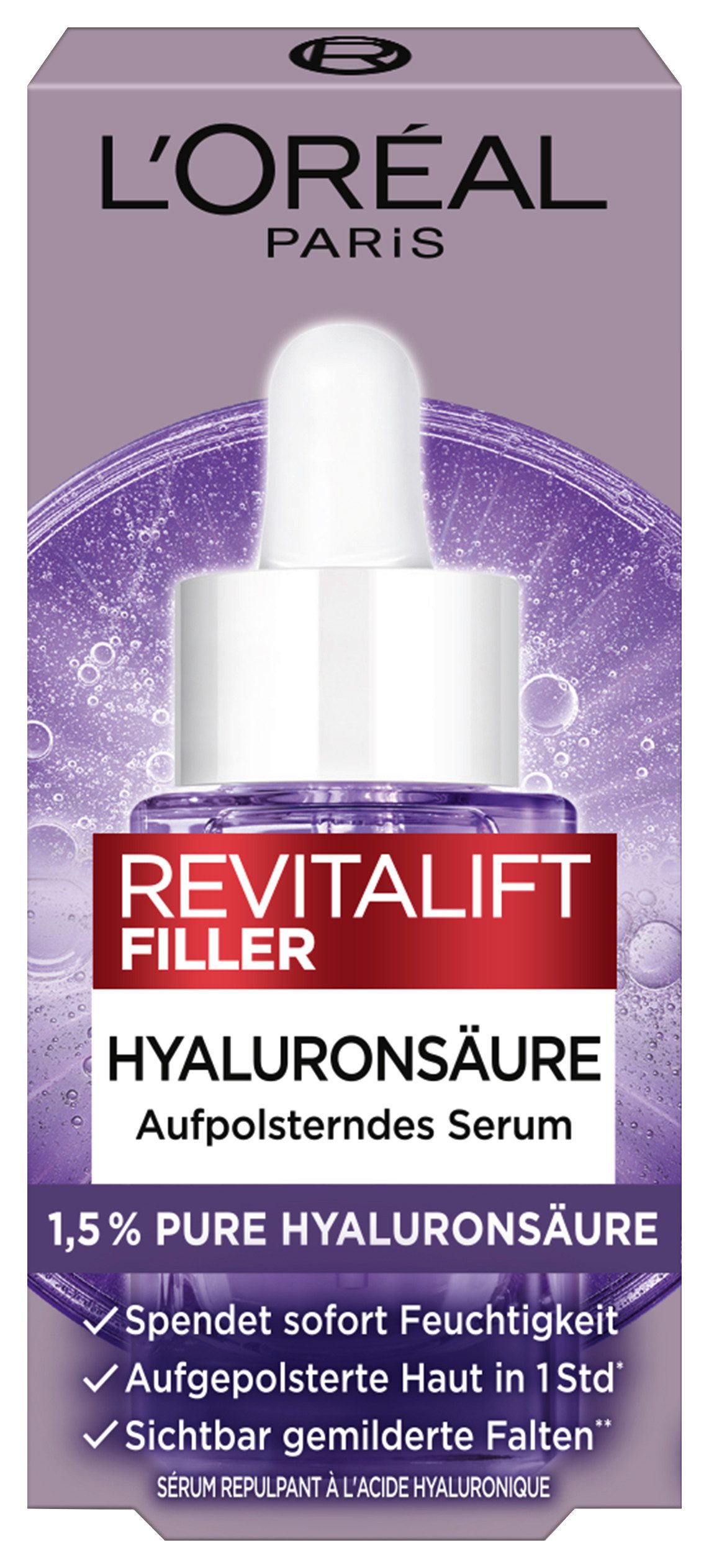 L'ORÉAL PARIS Gesichtsserum REVITALIFT FILLER ANTI-FALTEN SERUM, mit Hyaluron