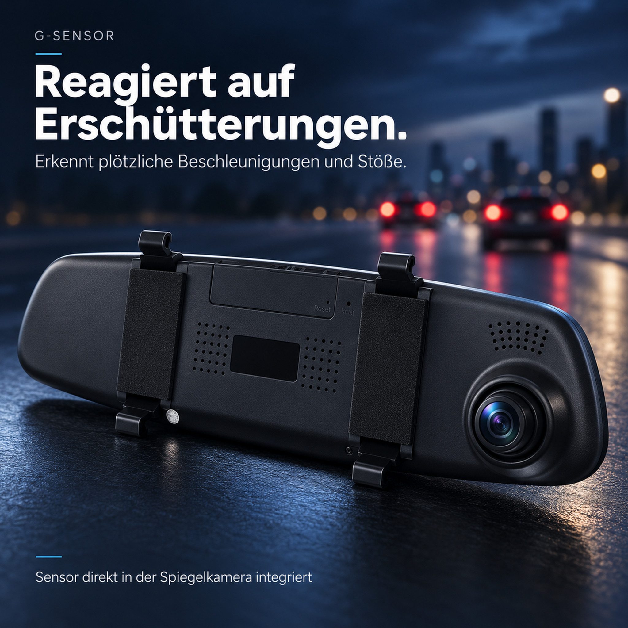 HS.SUPPLY Spiegel-Dashcam mit Rückfahrkamera, 3,5-Zoll-Display & G-Sensor Dashcam (Spiegel-Dashcam mit Rückfahrkamera und Montagezubehör, Frontkamera, Rückfahrk – Bild 5 von 5