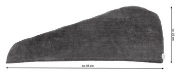 ZOLLNER Turban-Handtuch, Mikrofaser (2-St), 25 x 65 cm, 80% Polyester, 20% Polyamid, mit Knopfverschluss