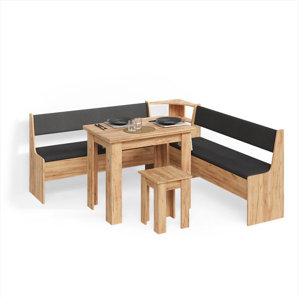 Livinity® Esstisch Tiberio, Goldkraft Eiche, 180 x 180 cm mit Tisch (1-St)