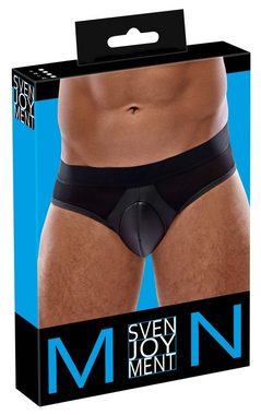 Svenjoyment Boxershorts Herren Slip Wetlook und transparenter Stoff - schwarz