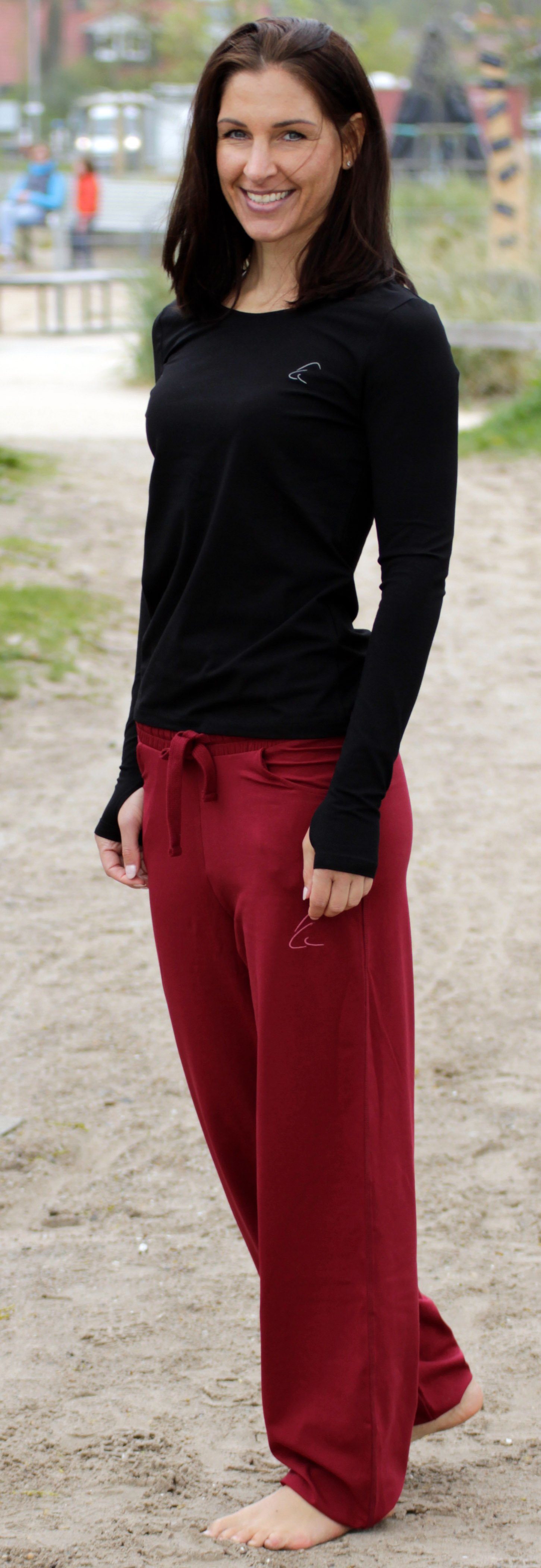 ESPARTO Yogashirt Langarmshirt Vicitra Ärmel mt Daumenloch