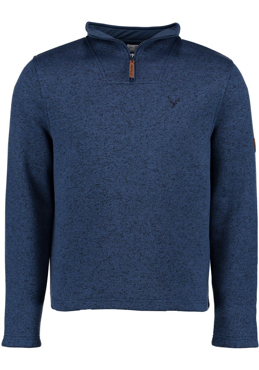 OS Trachten Strickfleece-Pullover Wukom Troyer hochgeschlossen günstig online kaufen
