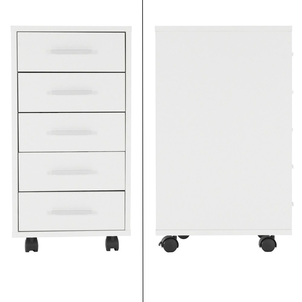 ML-DESIGN Rollcontainer Mobiler Aktenschrank aus Holz günstig online kaufen