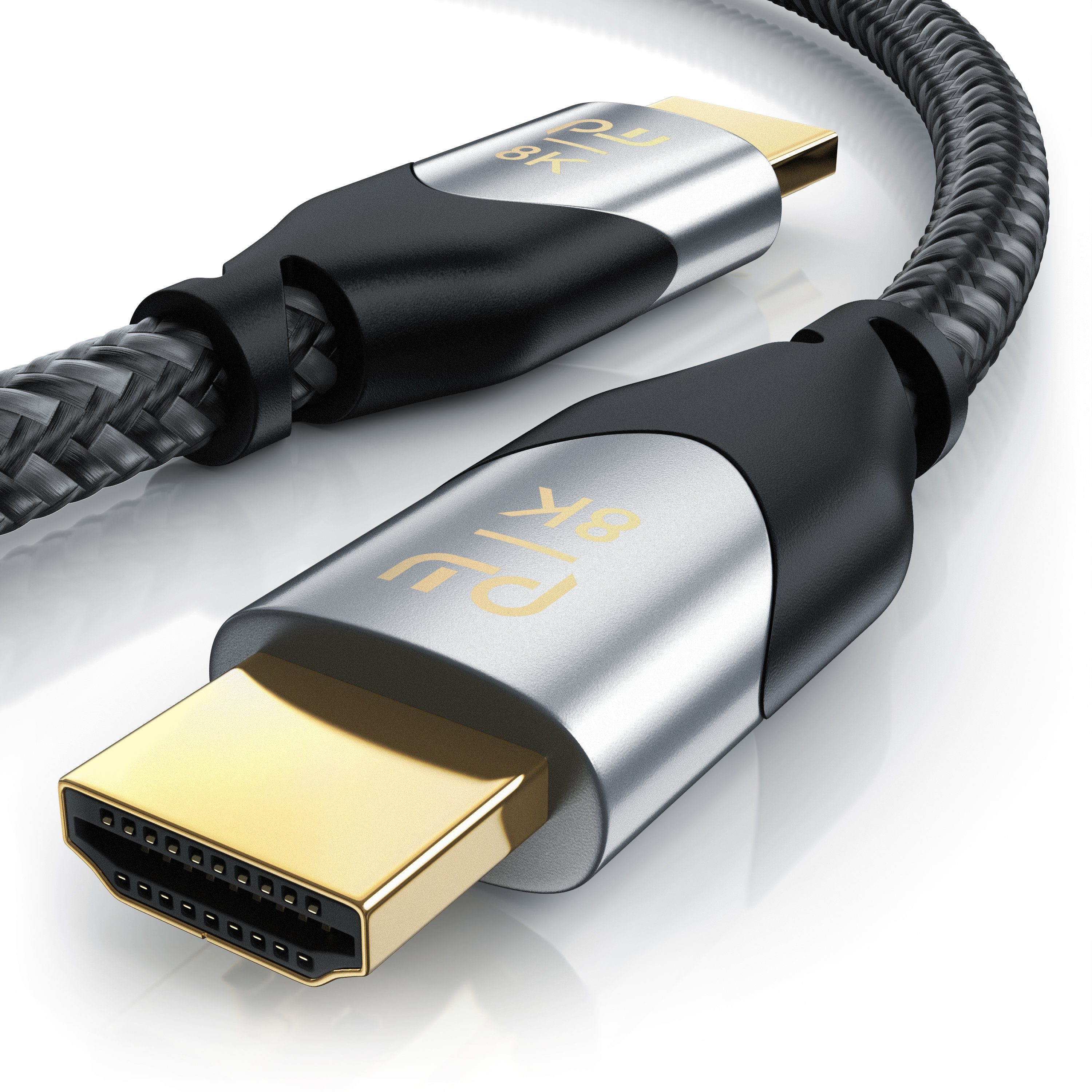 Primewire HDMI-Kabel, 2.1, HDMI Typ A (100 cm), UHD, Ethernet, 8K @ 120 Hz, 4k @ 240 Hz, 3D TV, eARC, HDR10+, 1m