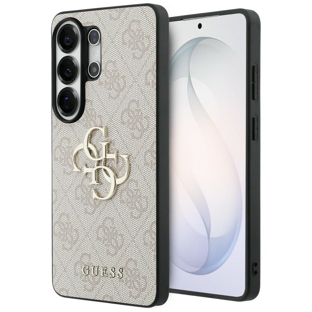 Guess Handyhülle Hülle rosa Galaxy S26 Ultra Kunstleder Big Logo goldfarben Metall 6,9 Zoll, Kantenschutz