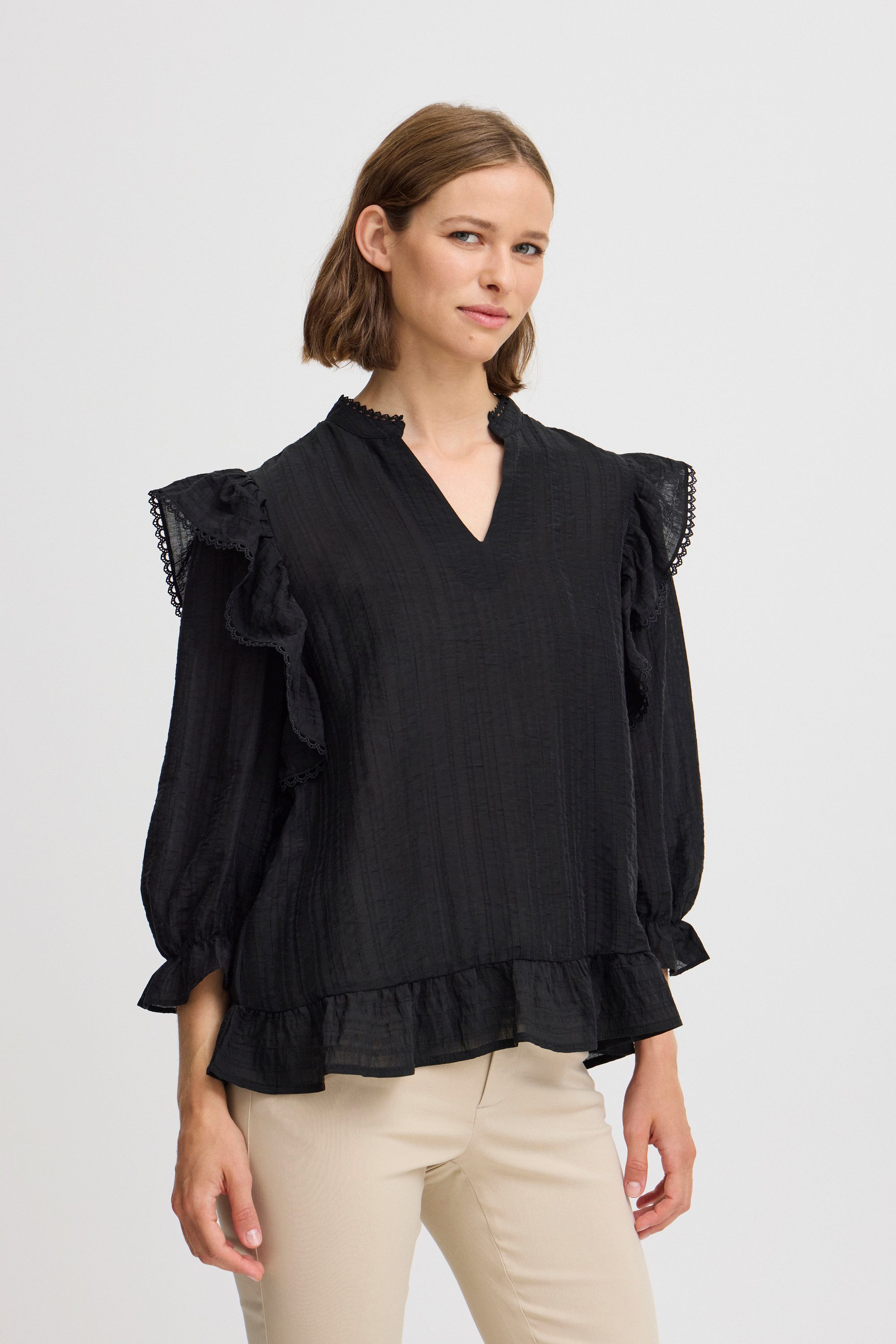 b.young Langarmbluse BYIDUNNA BLOUSE - LIGHT WOVEN