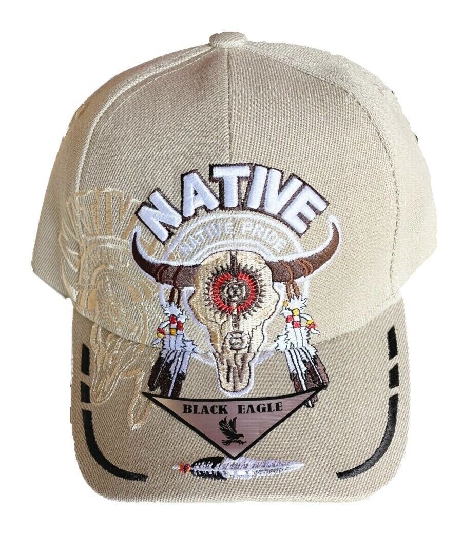 Cap Skull Baseball Longhorn Beige bestickt Westernlifestyle