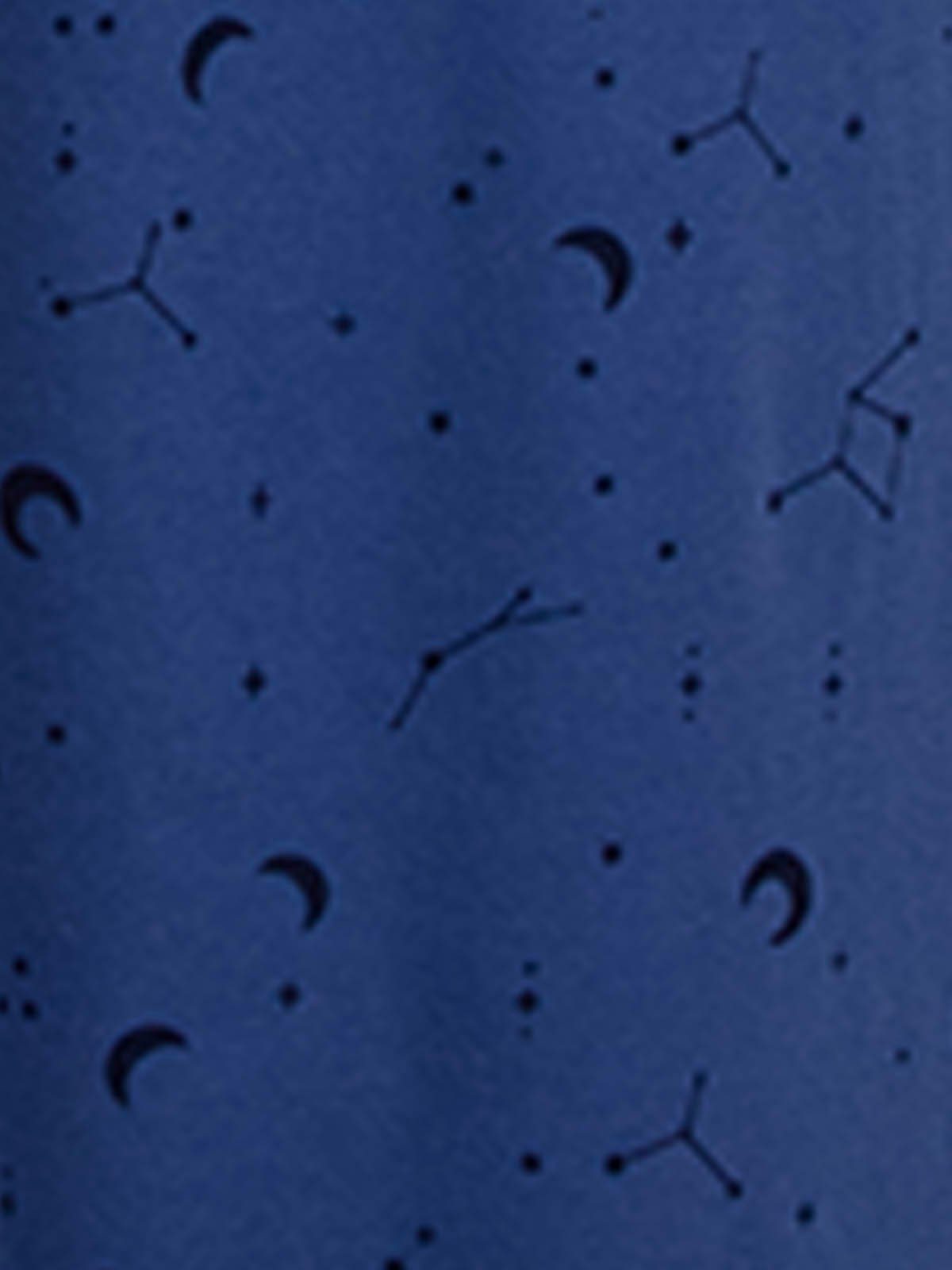 zeitlos Sterne Mond Langarm - Schlafanzug blau Pyjama Set