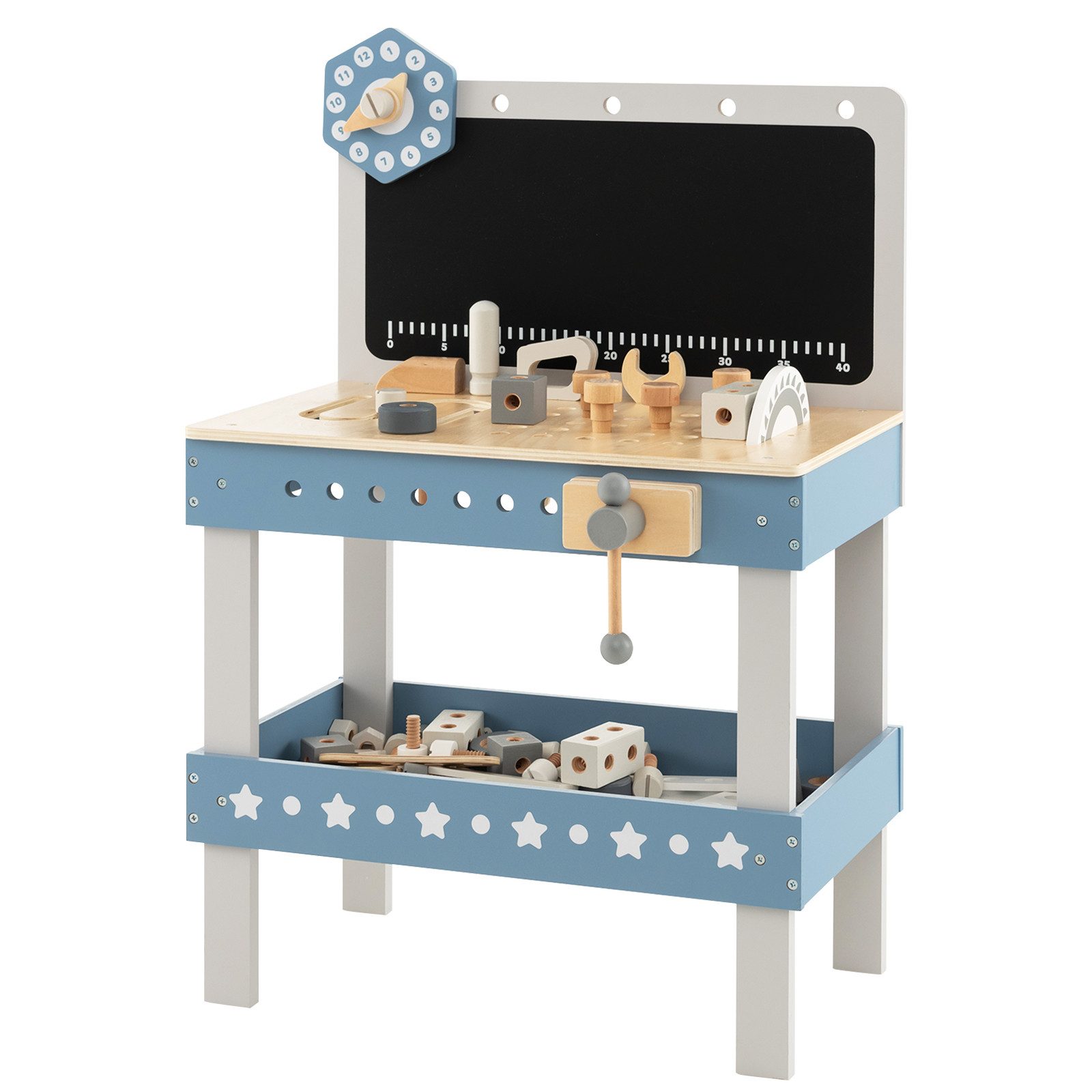COSTWAY Spielwerkbank Holzspielzeug, mit Tafel, ab 3 Jahre günstig online kaufen