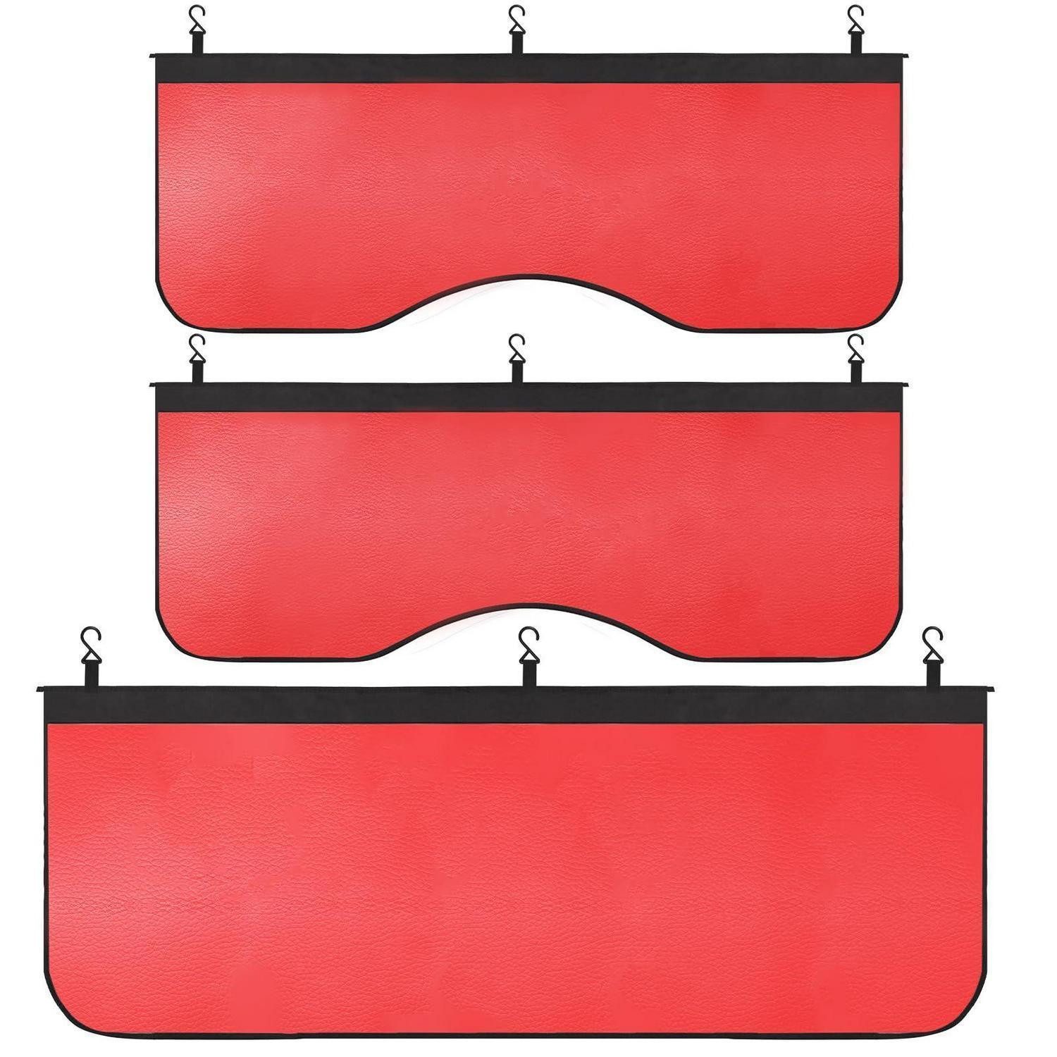 LuxusKollektion Kotflügelschoner Kotflügelschutz magnetisch 3-teilig rot mit Haken für Auto