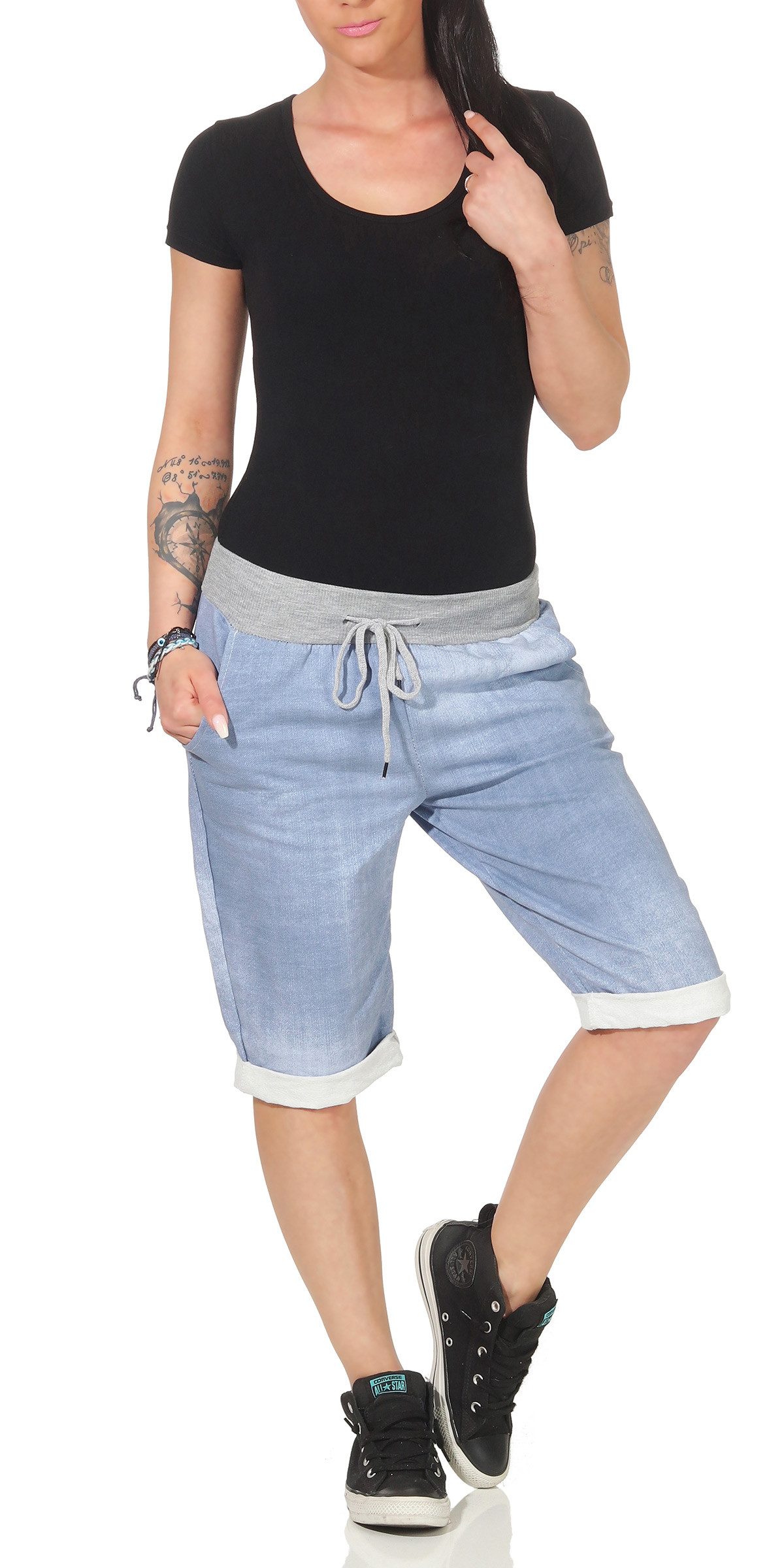 CLEO STYLE Sweatbermudas Bermuda Damen 30 günstig online kaufen