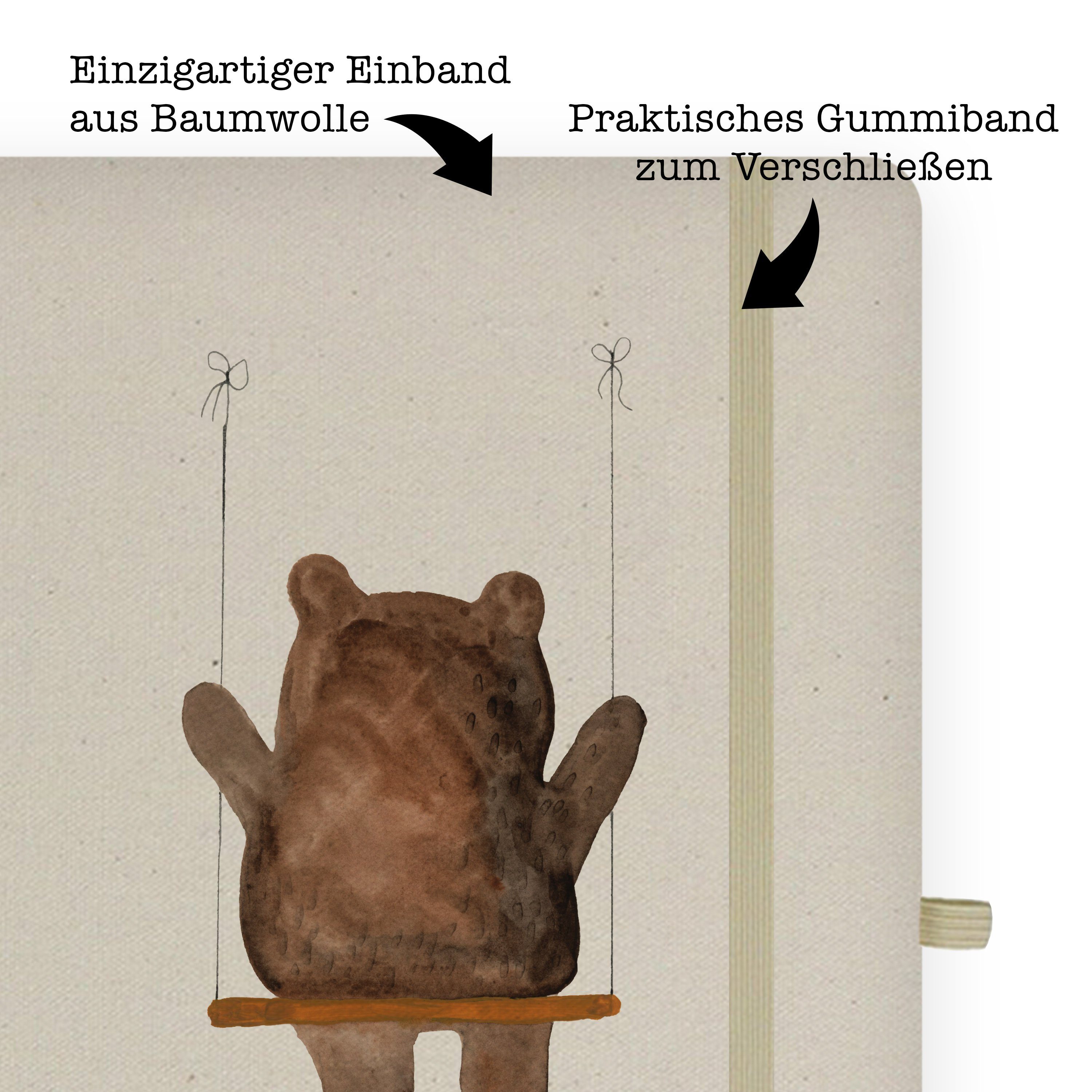 Mr. & Mrs. Panda Notizbuch Bär - Transparent Geschenk, Verl Skizzenbuch, Schaukel - Notizen, Bär