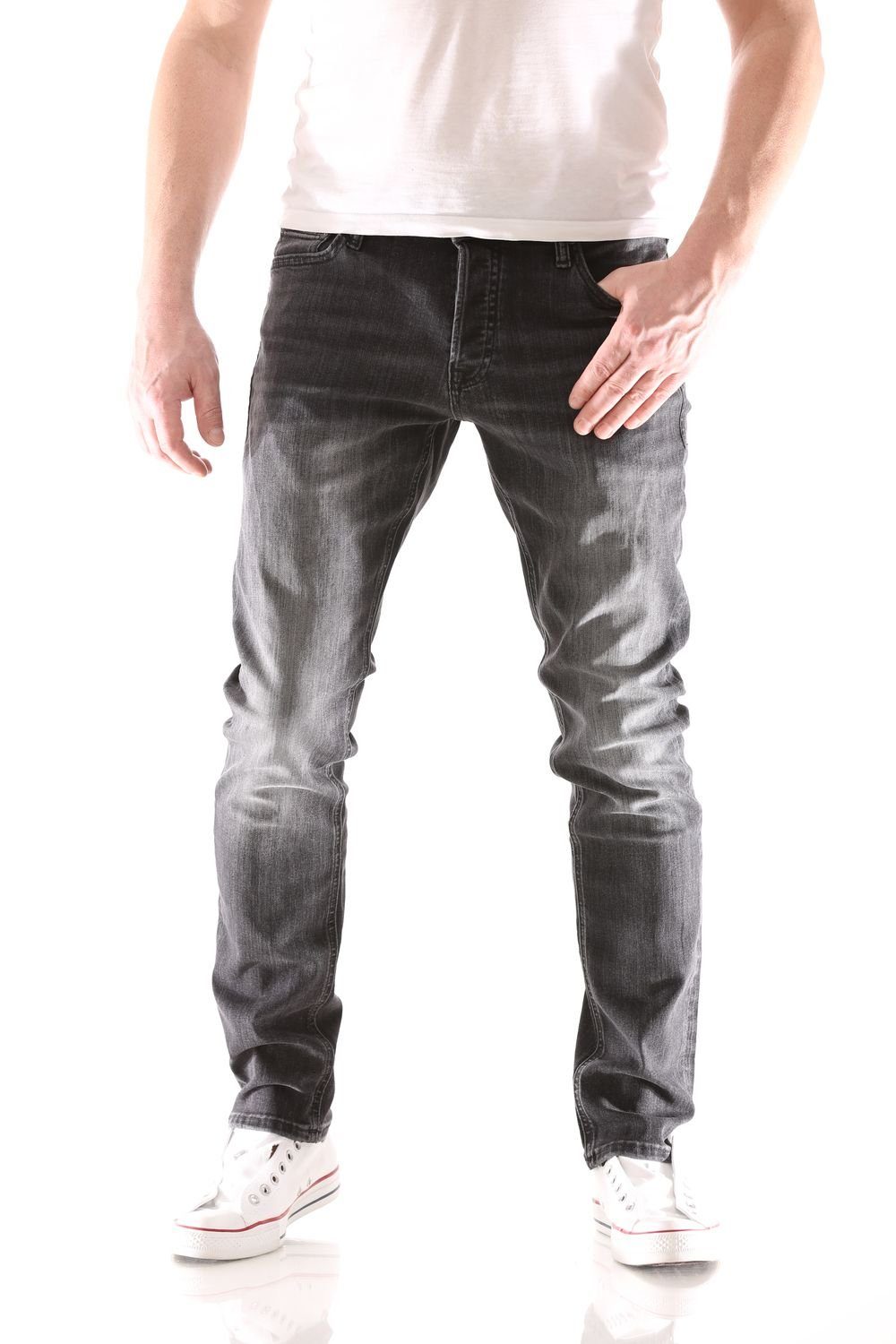 Original & Jones Jeans Herren Grey Jack & Slim Dark Glenn Jack Slim-fit-Jeans Jones Fit