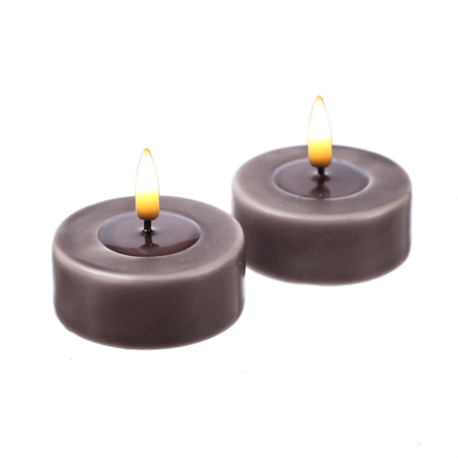 Deluxe Homeart LED-Kerze LED Maxi Teelichter Mia flackernd Echtwachs D: 6,1 günstig online kaufen